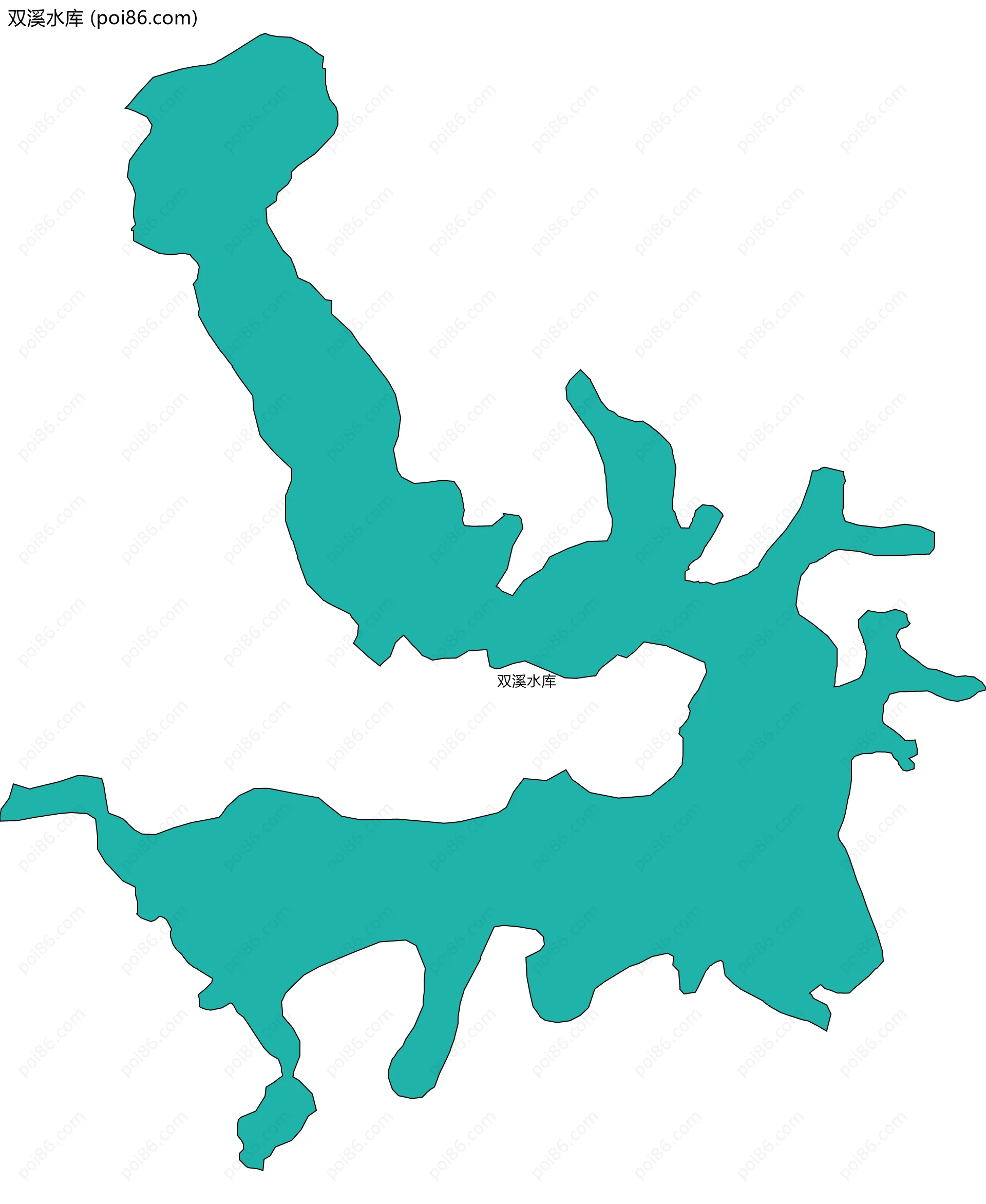 双溪水库边界地图