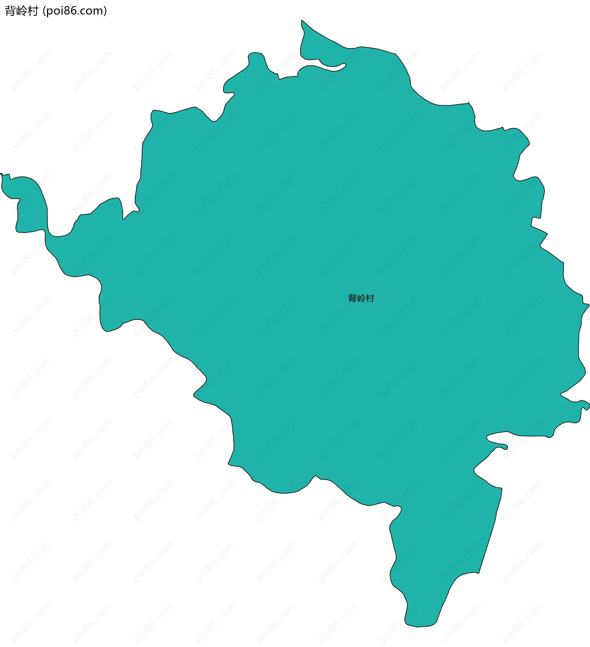 背岭村边界地图