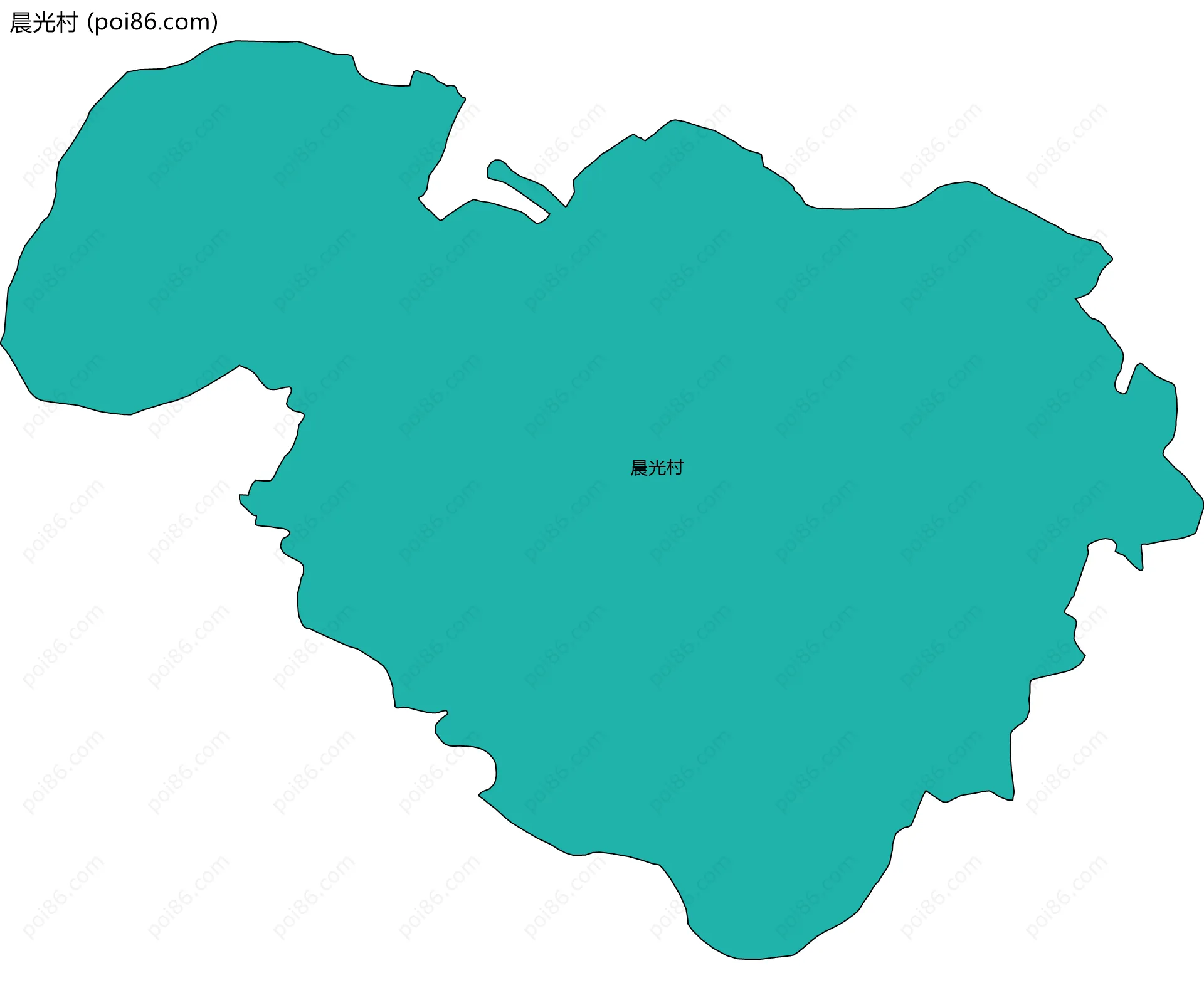 晨光村边界地图