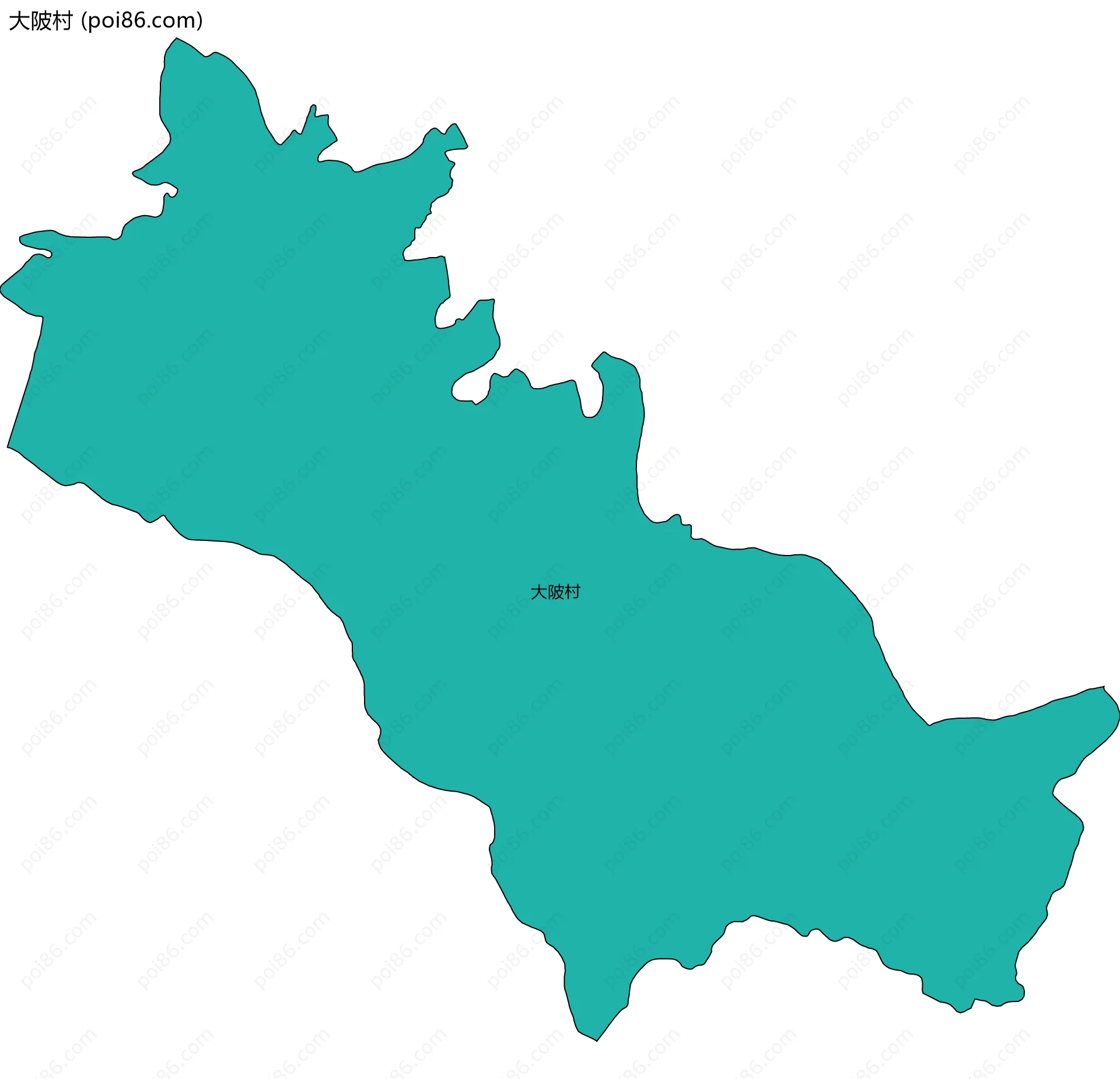 大陂村边界地图