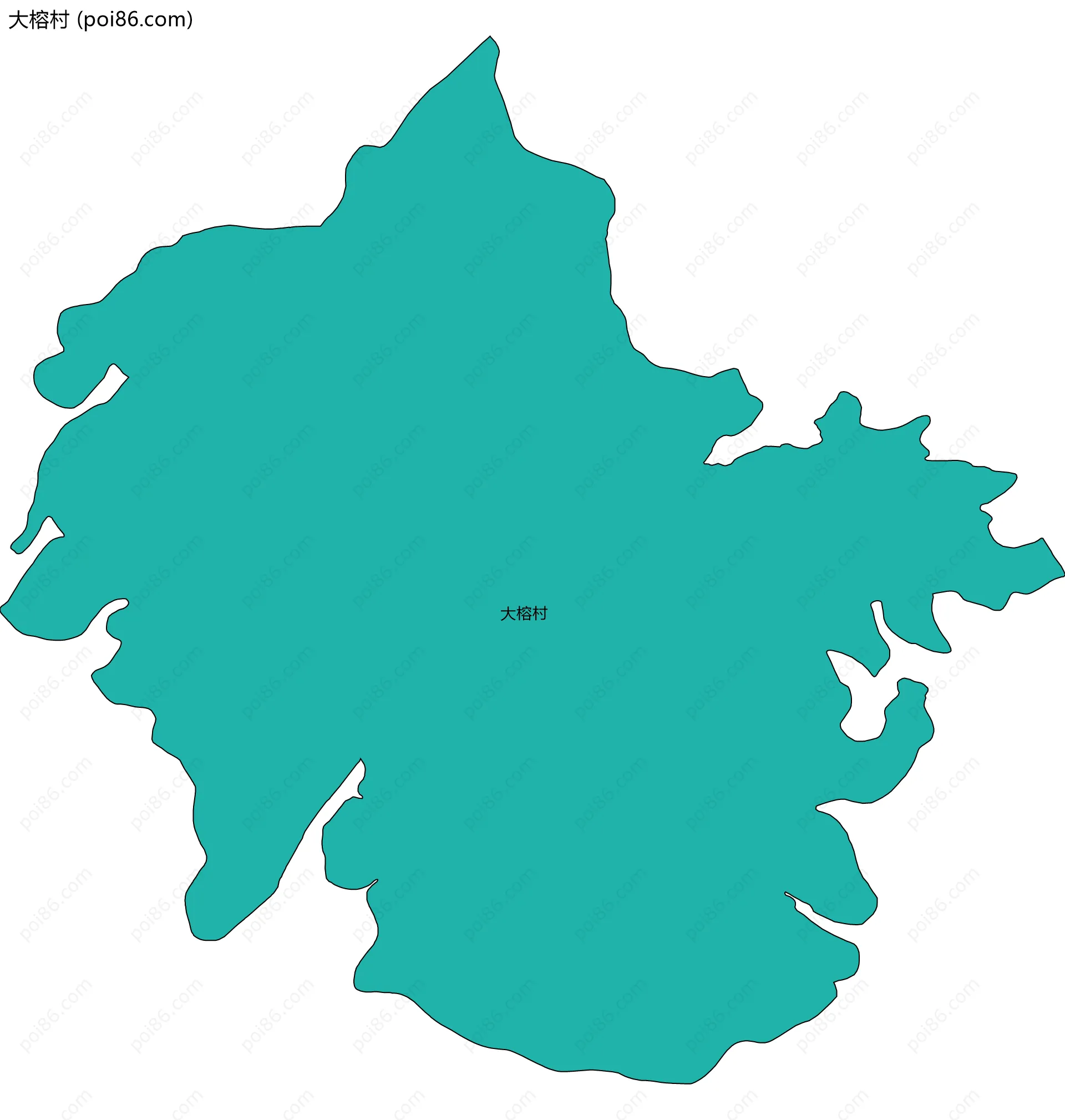 大榕村边界地图