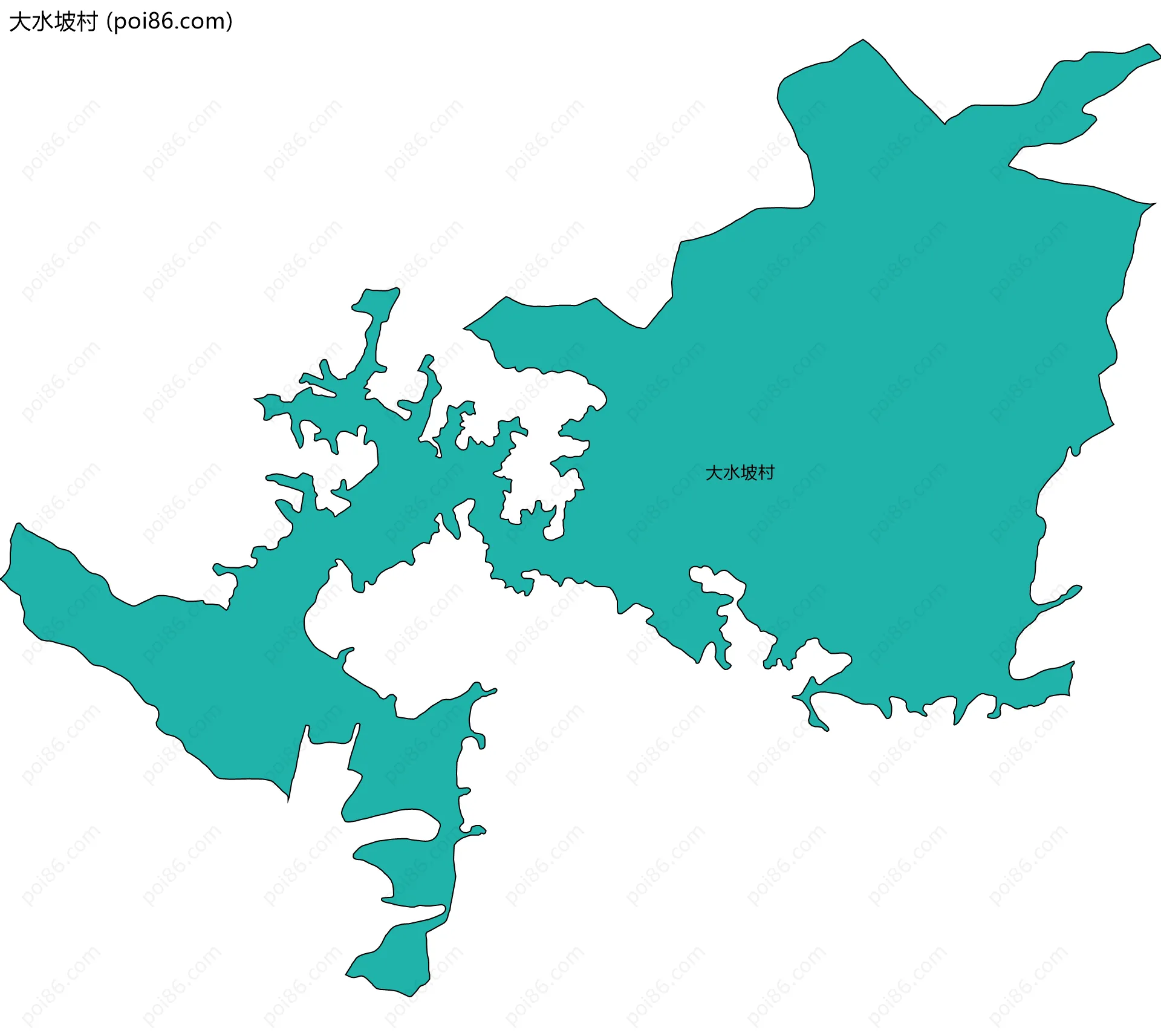 大水坡村边界地图