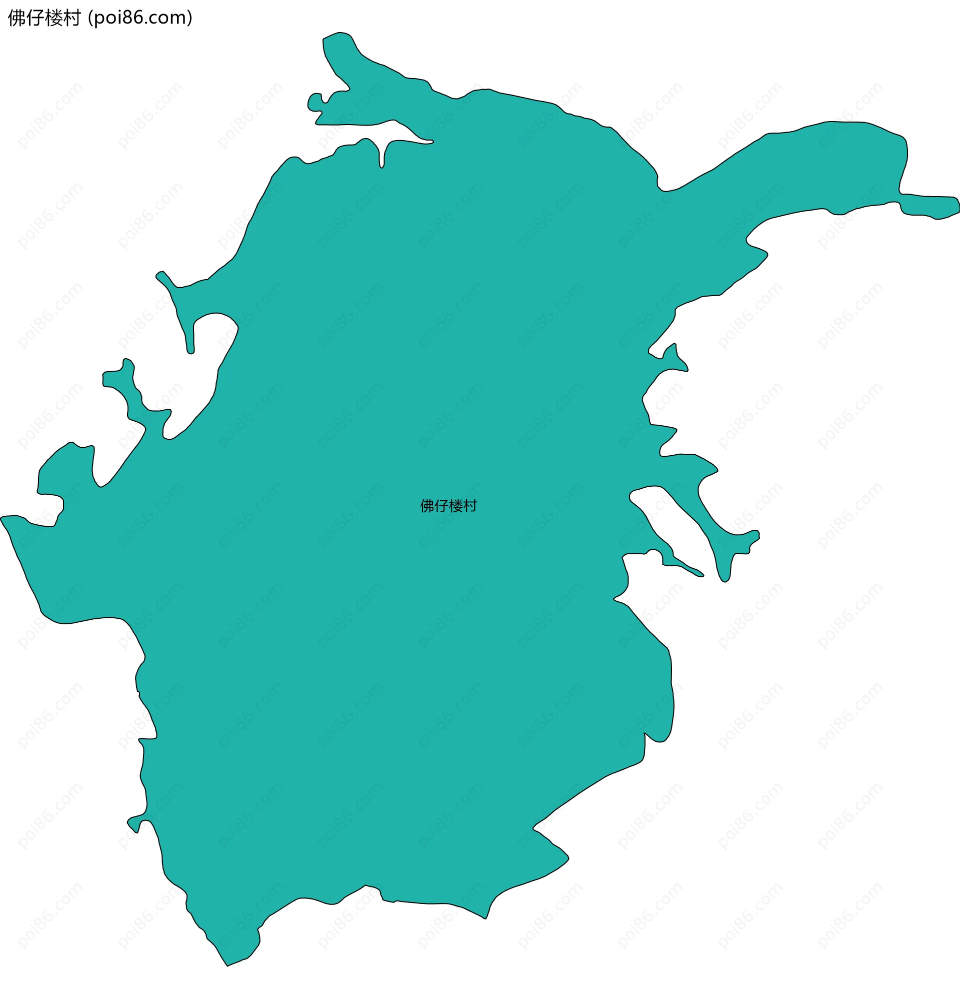 佛仔楼村边界地图