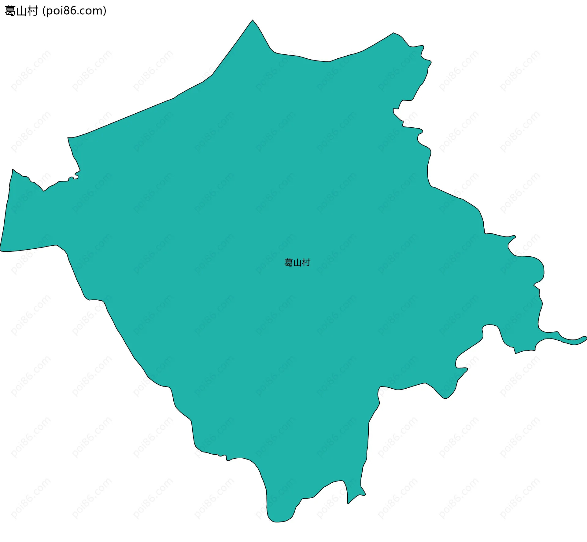 葛山村边界地图