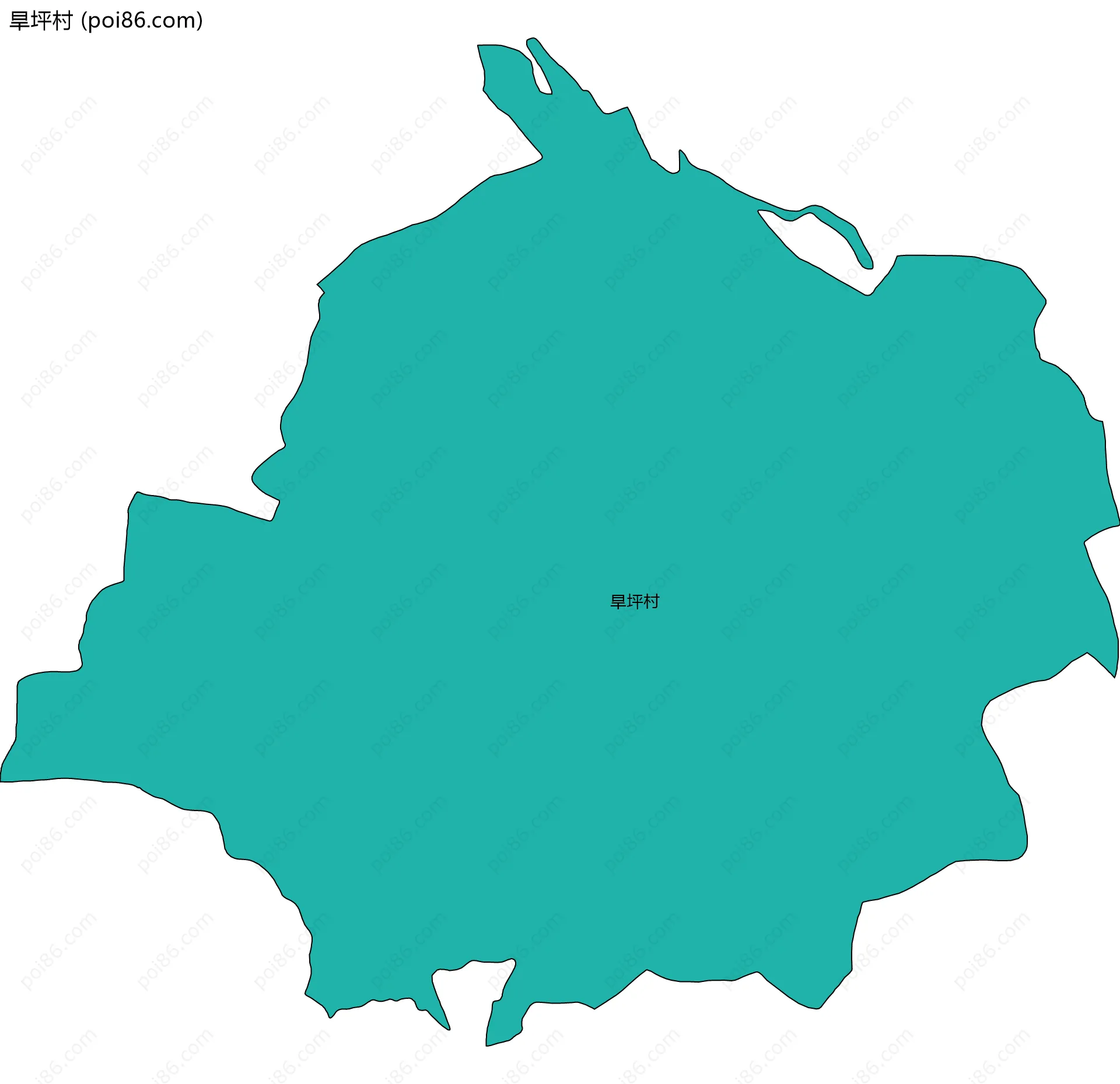 旱坪村边界地图