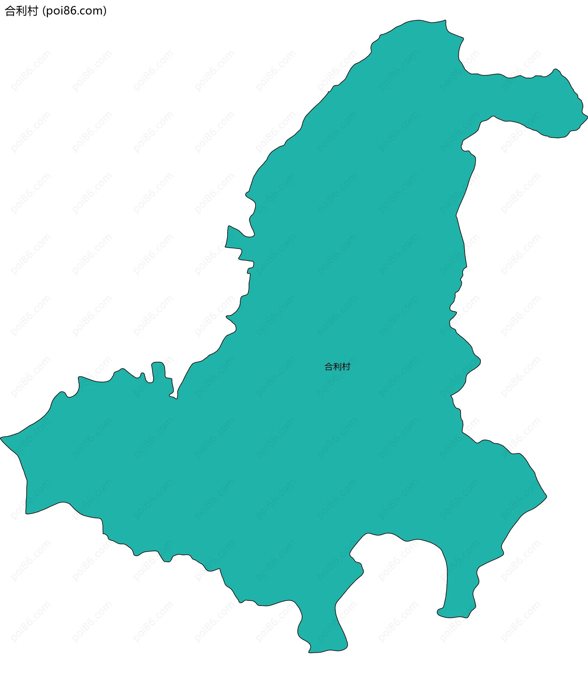 合利村边界地图