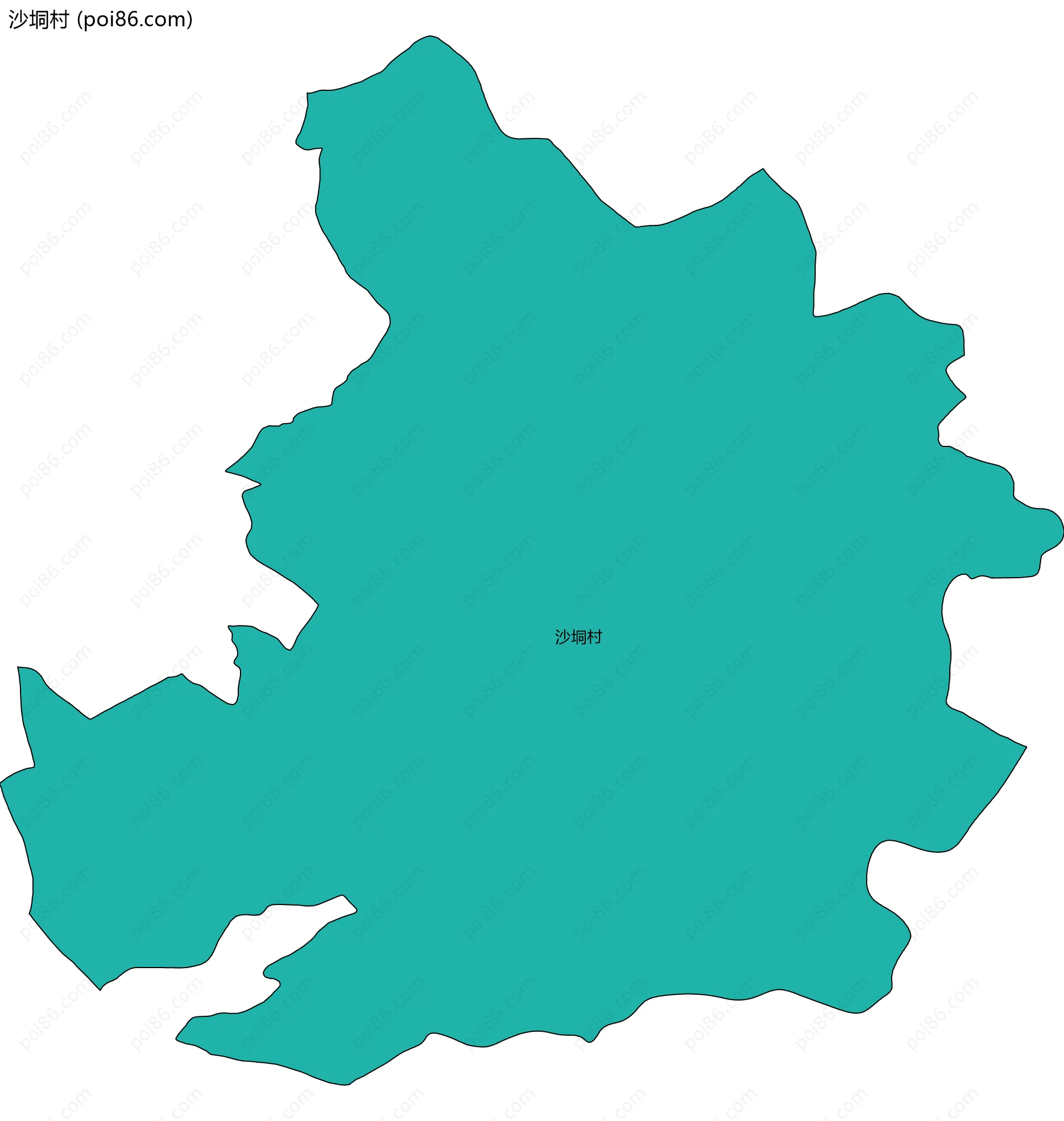 沙垌村边界地图