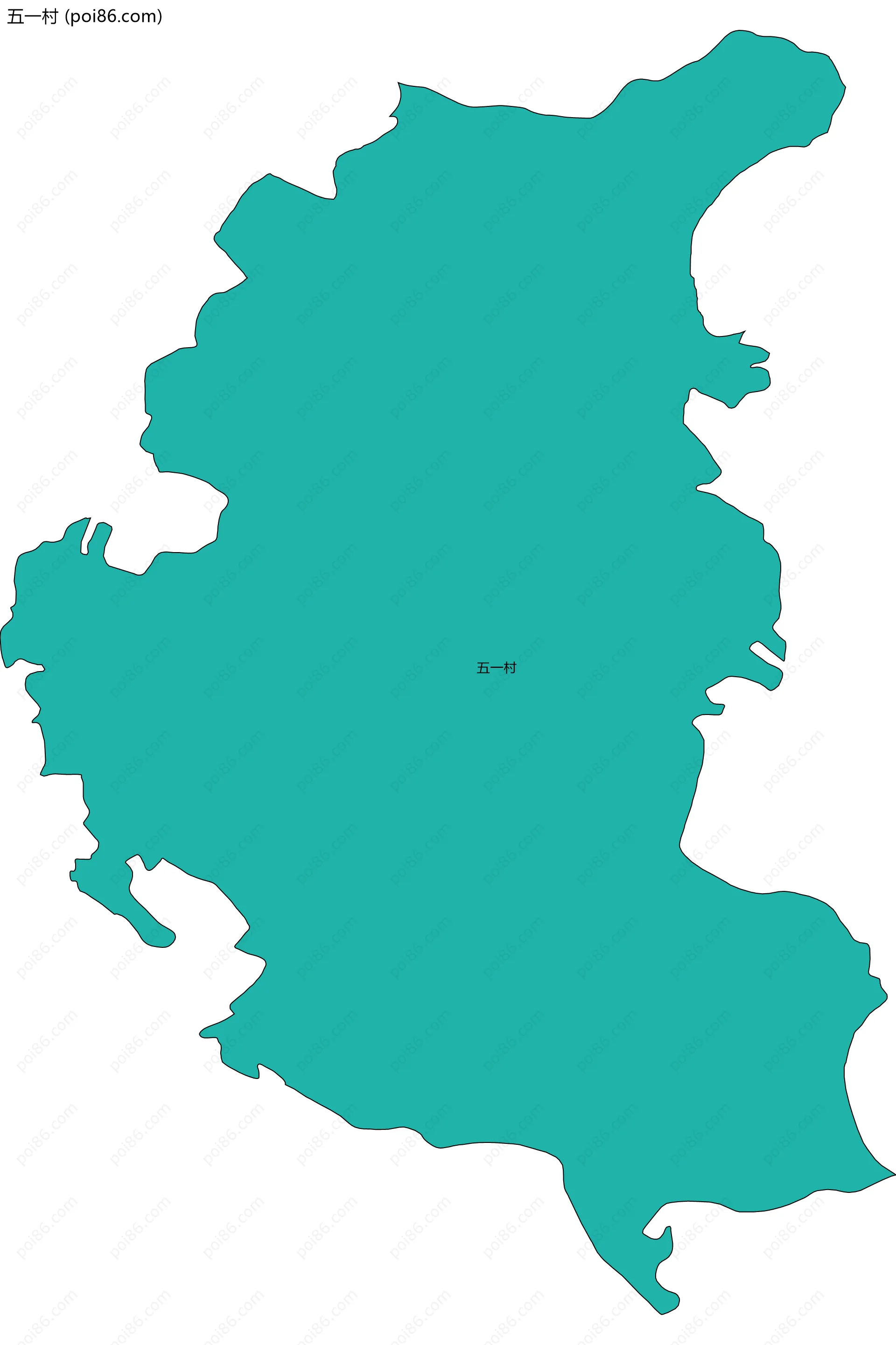 五一村边界地图