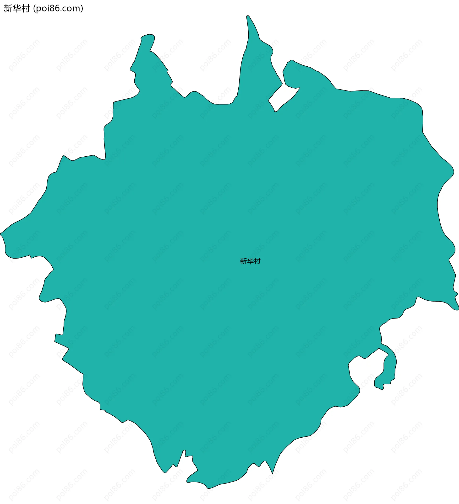 新华村边界地图