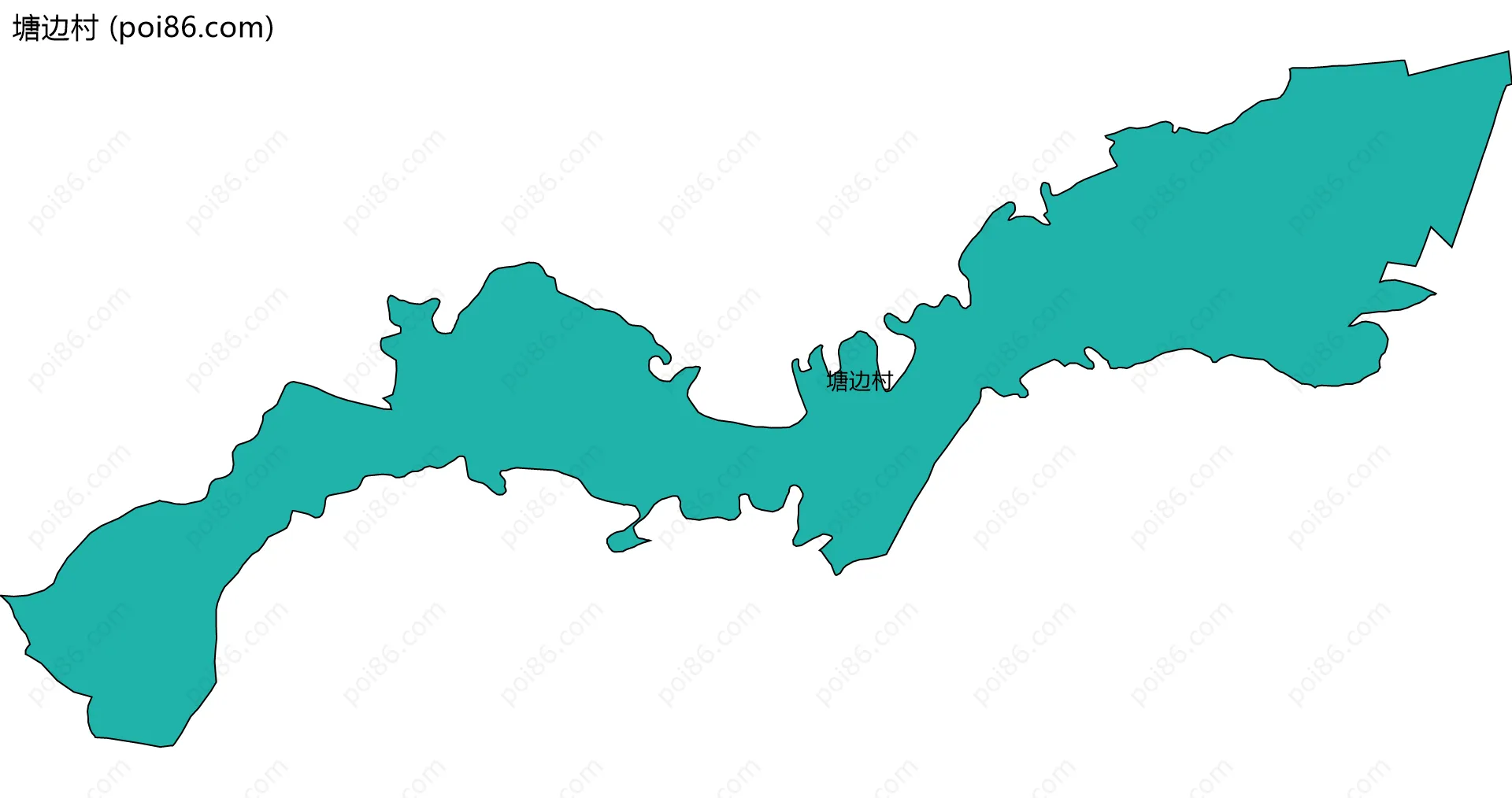 塘边村边界地图