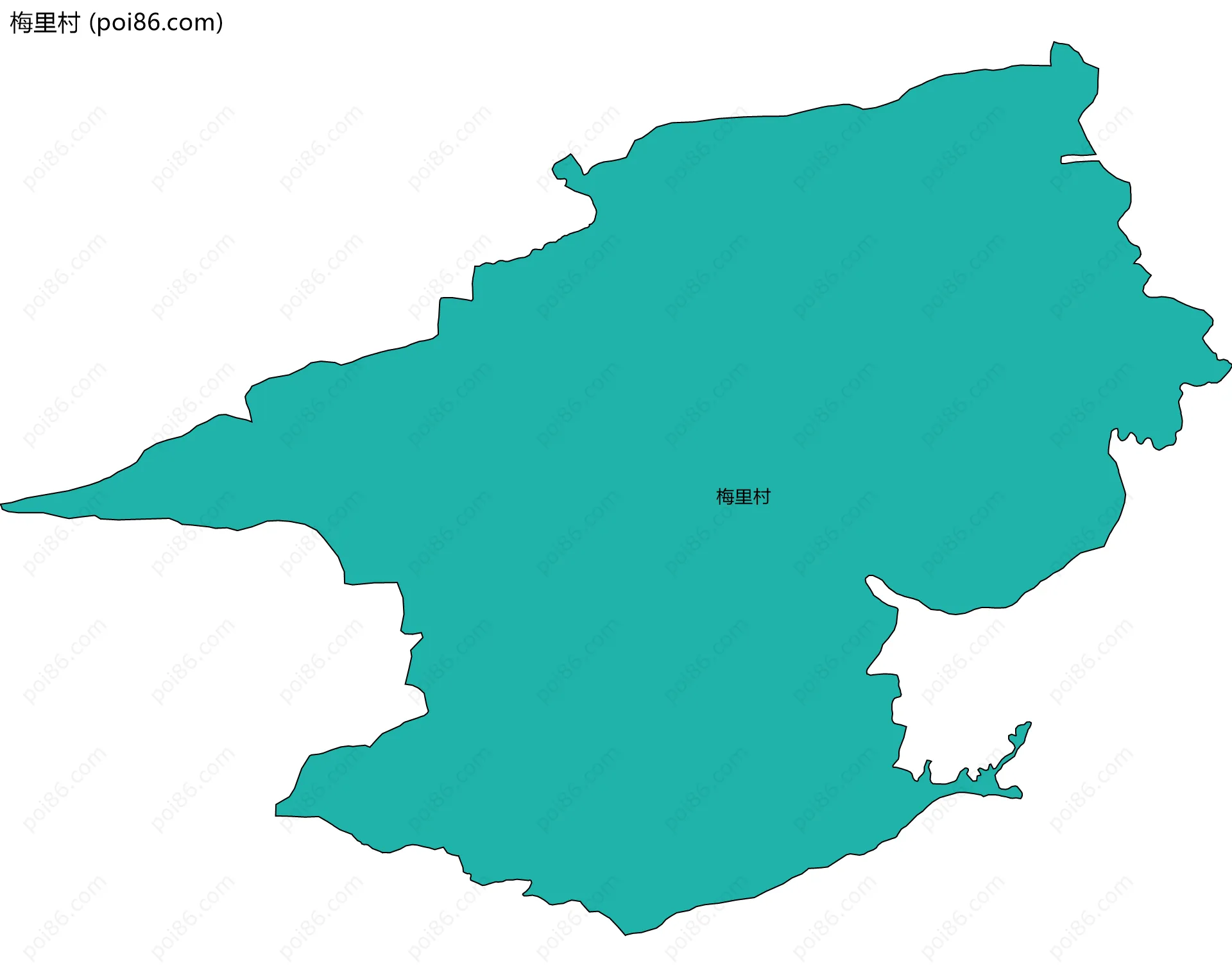梅里村边界地图