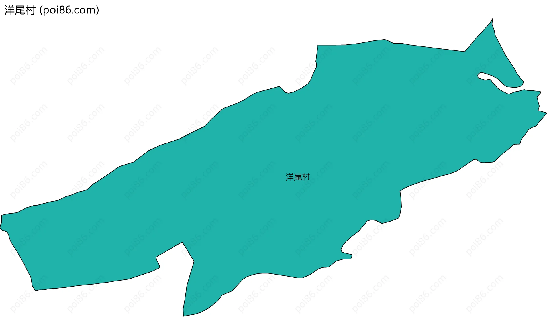 洋尾村边界地图