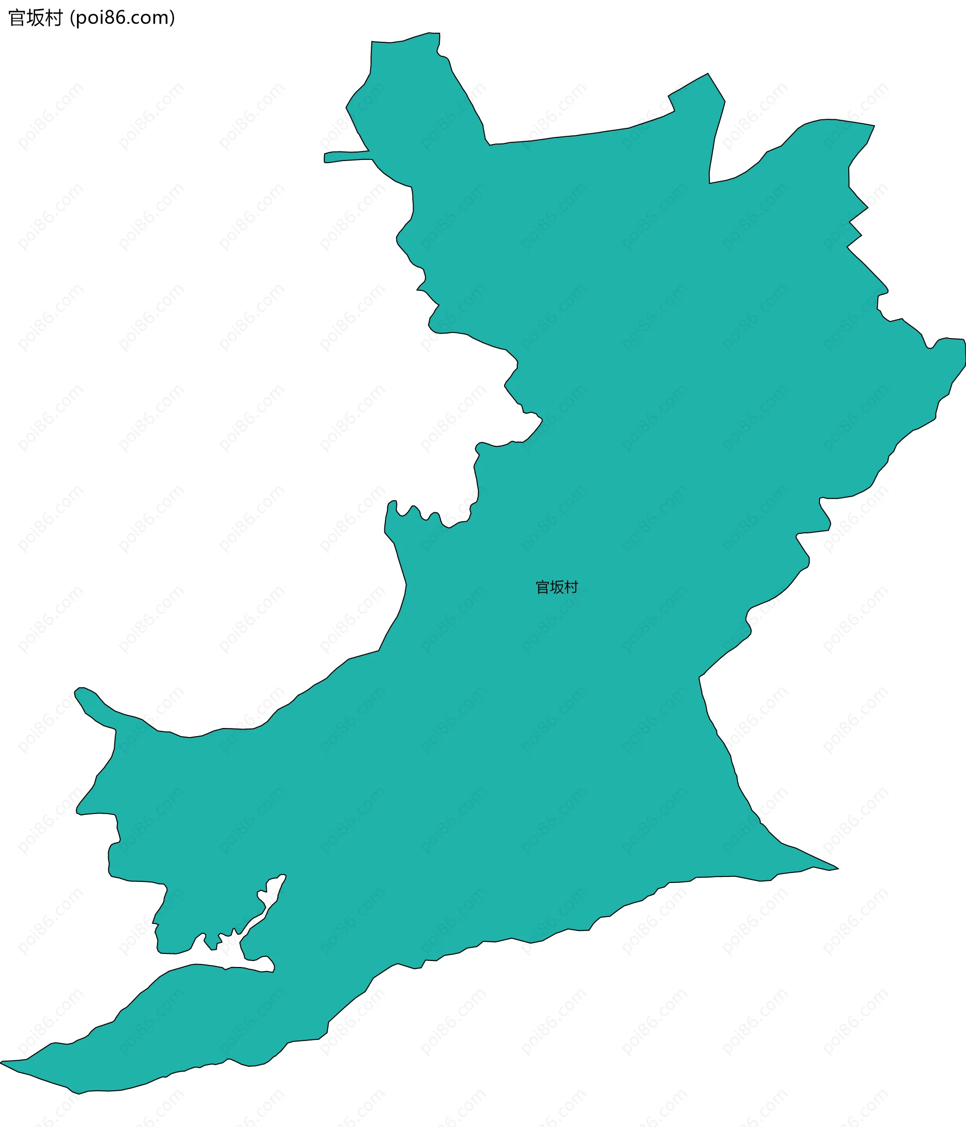 官坂村边界地图