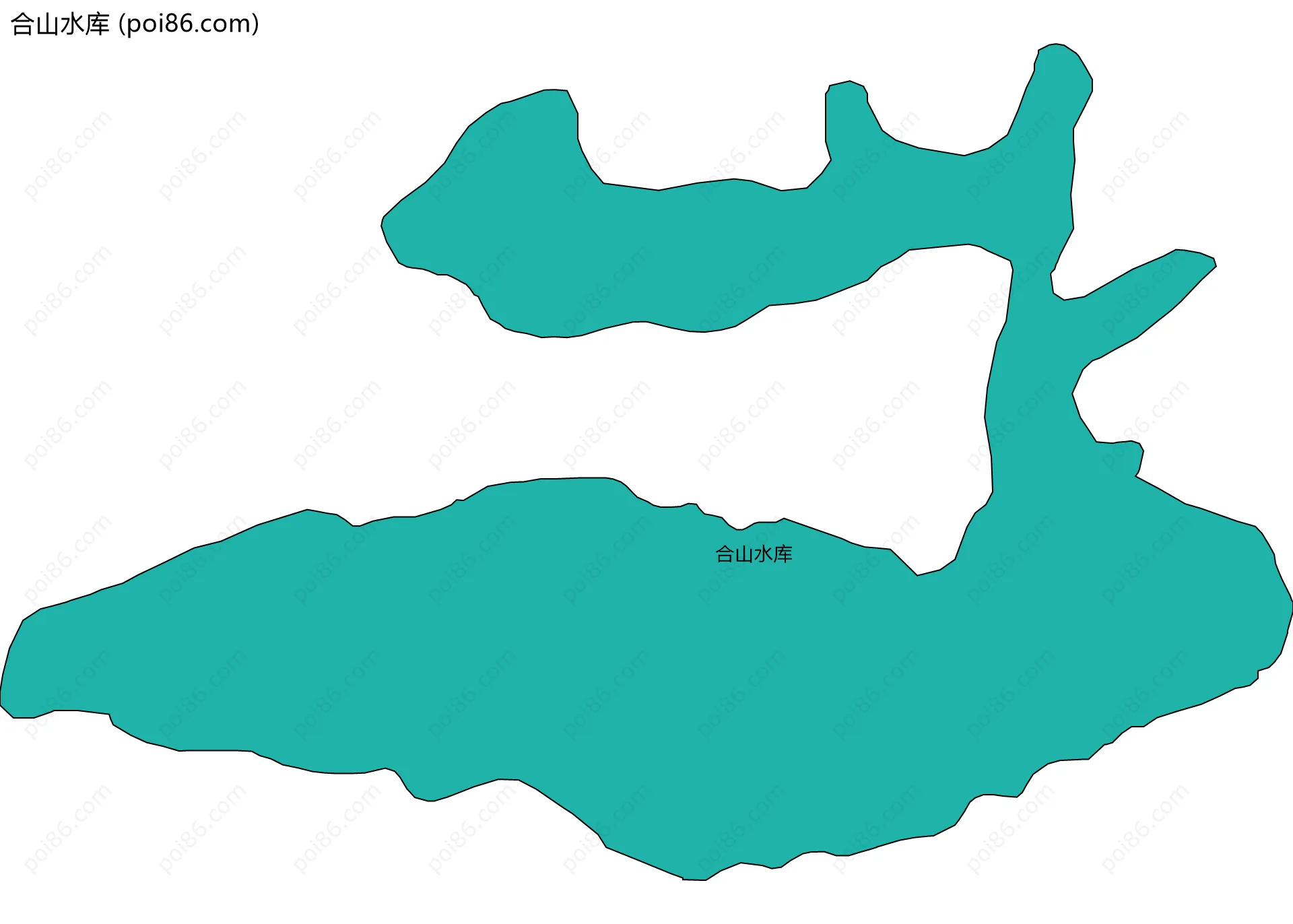 合山水库边界地图