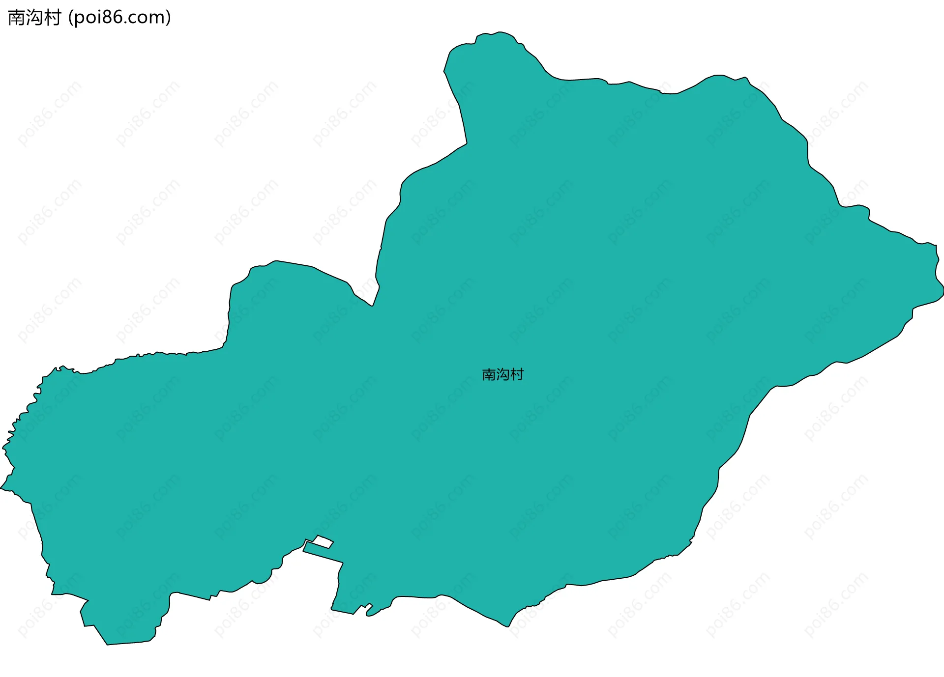 南沟村边界地图