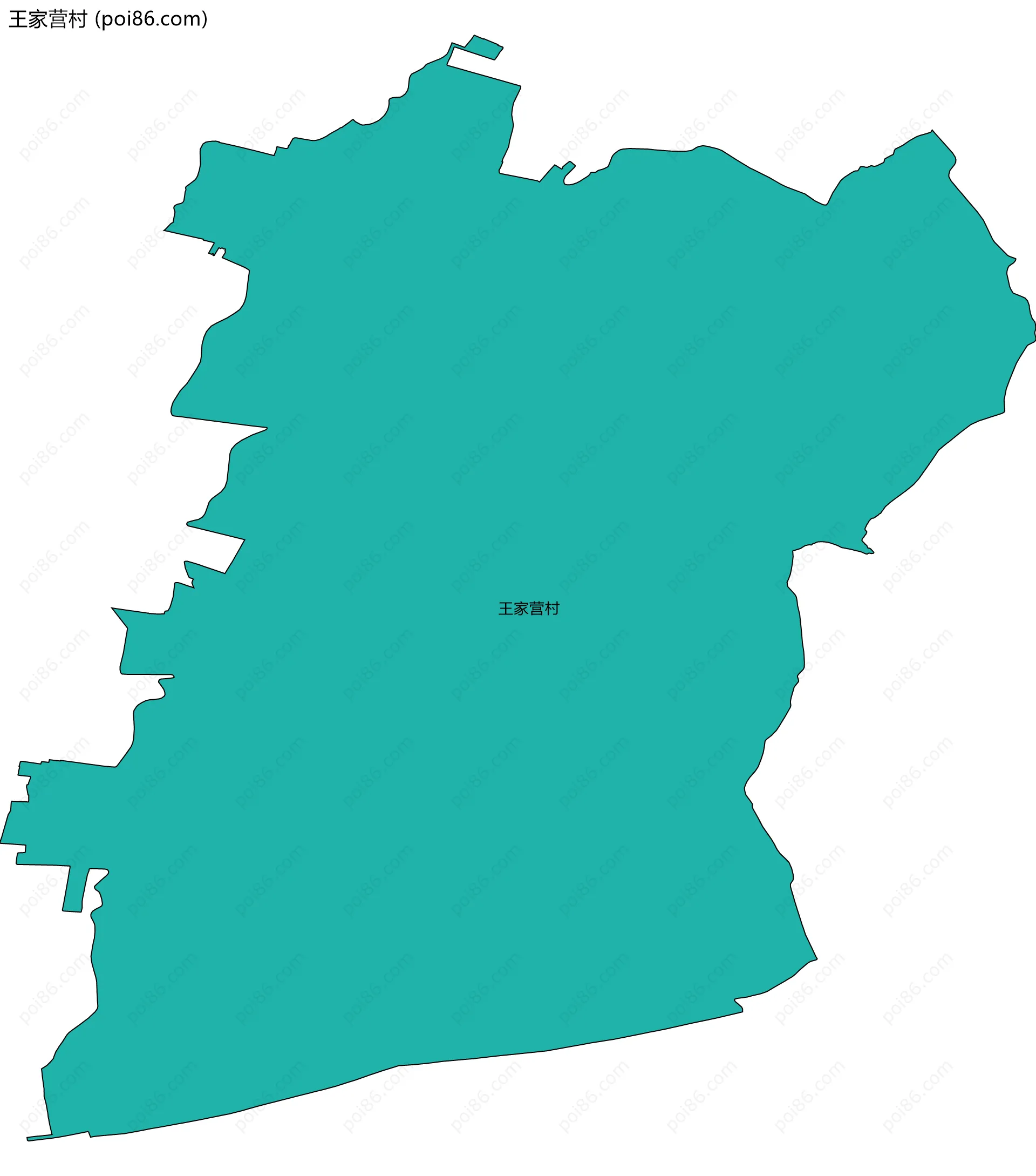王家营村边界地图