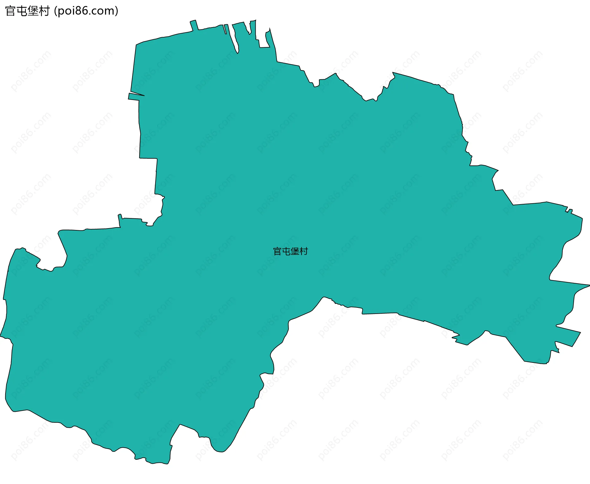 官屯堡村边界地图