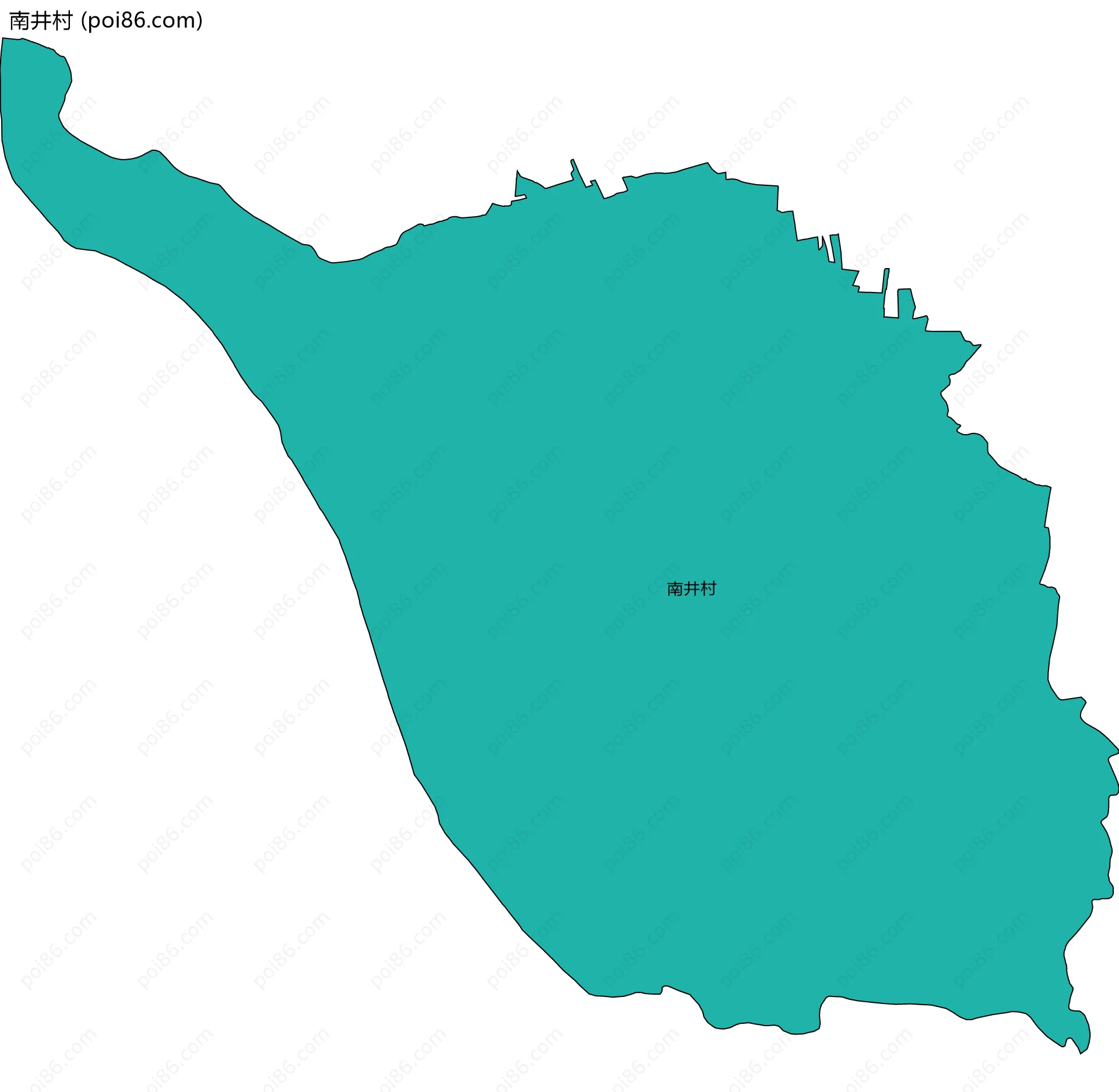 南井村边界地图