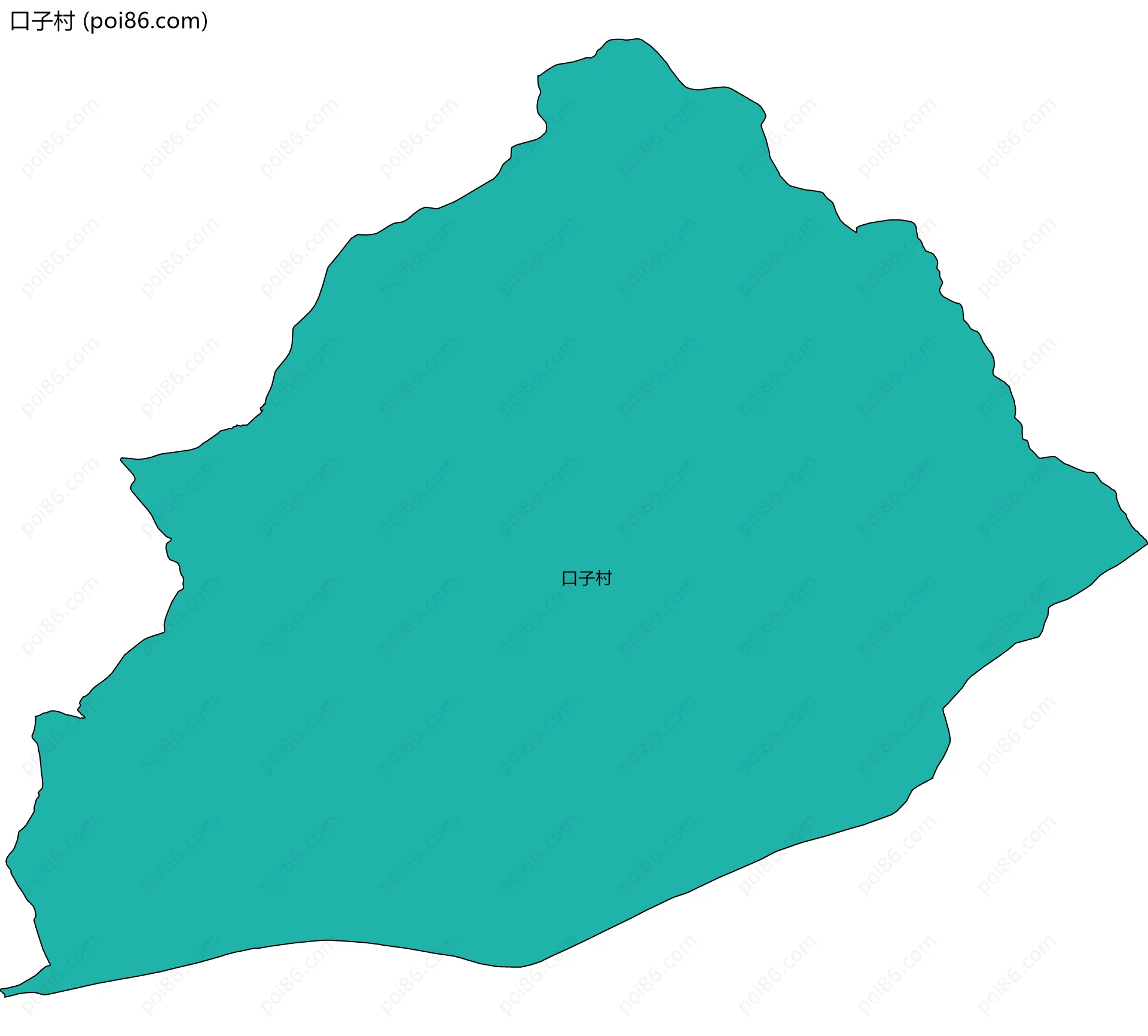 口子村边界地图