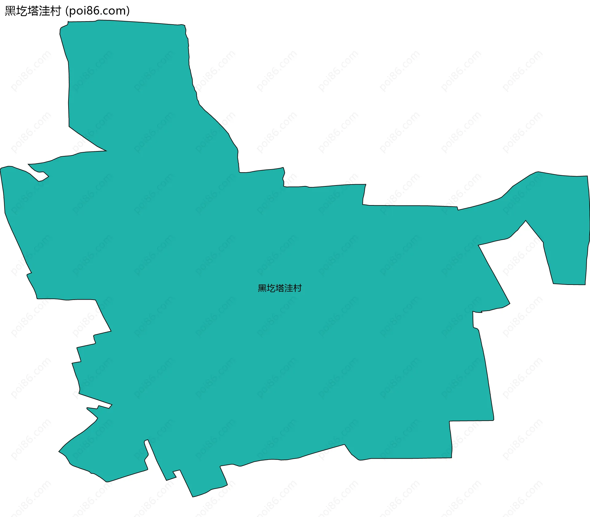 黑圪塔洼村边界地图