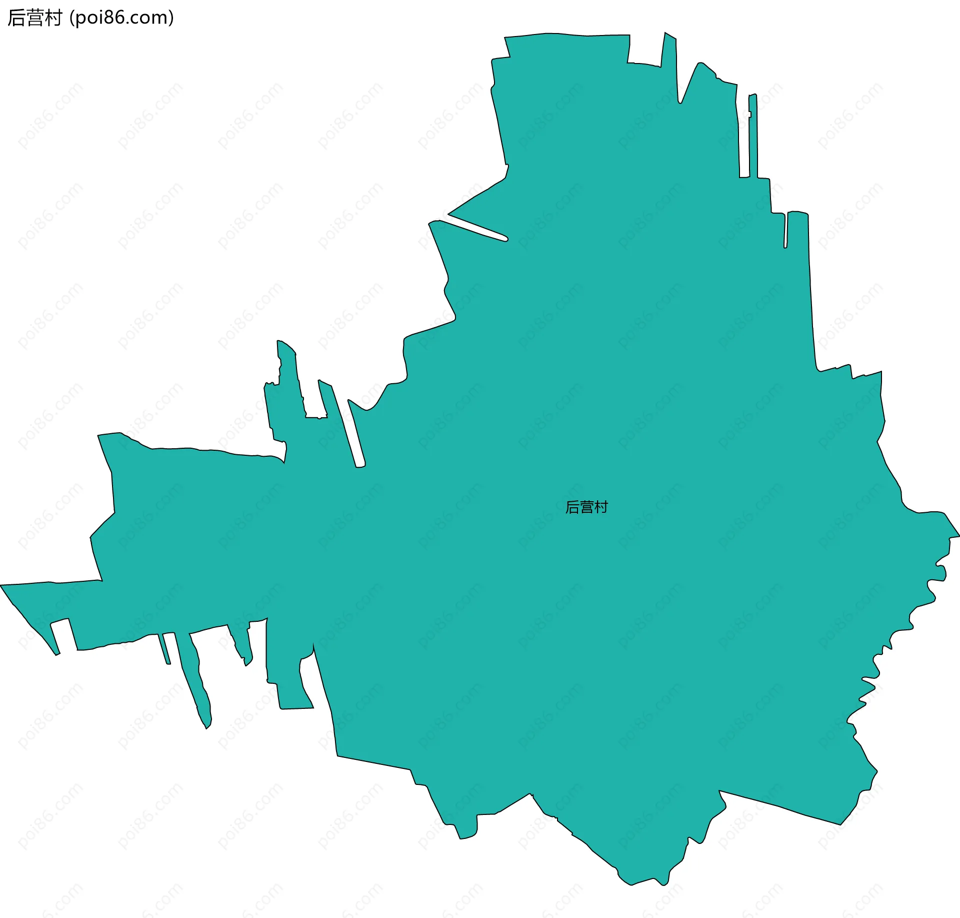 后营村边界地图
