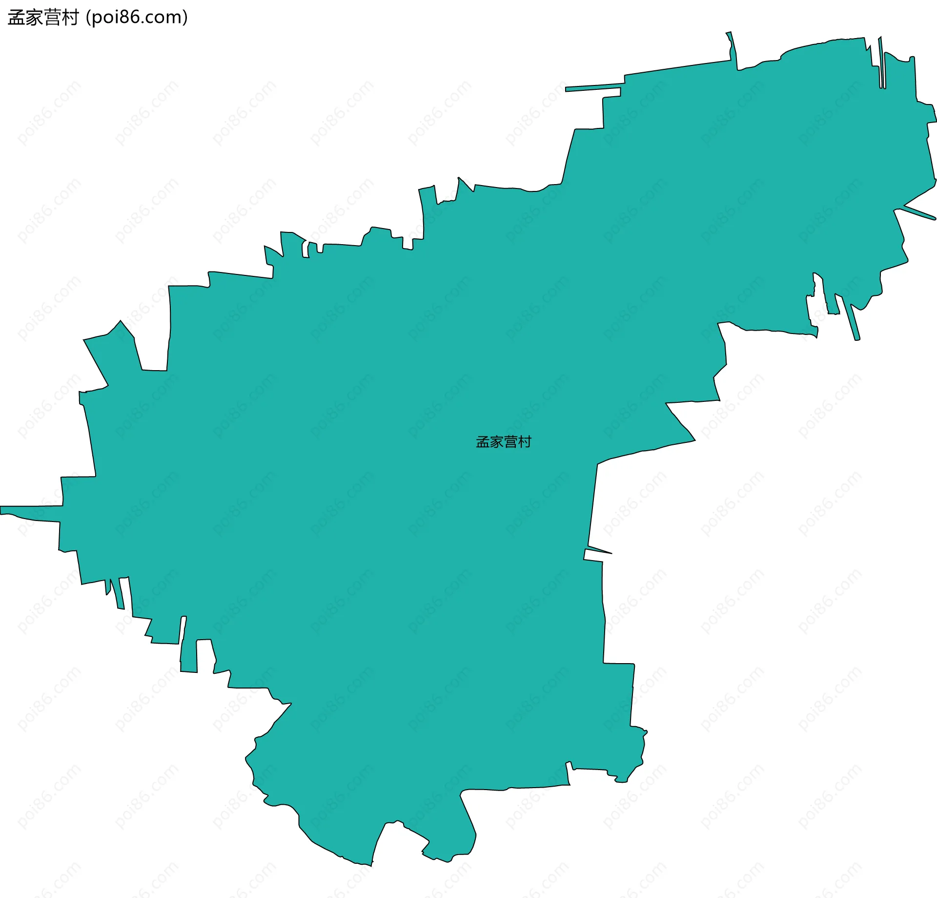孟家营村边界地图