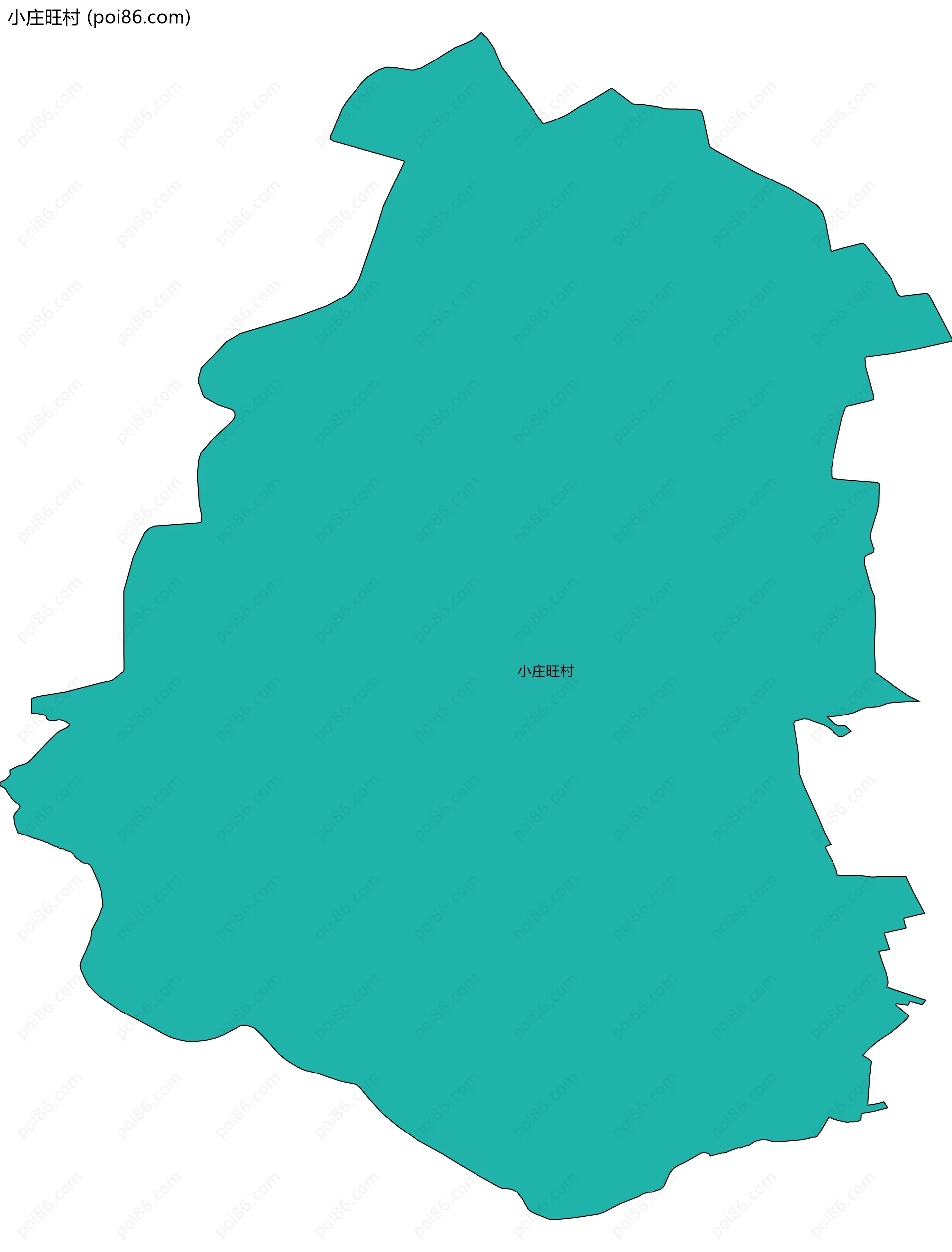 小庄旺村边界地图