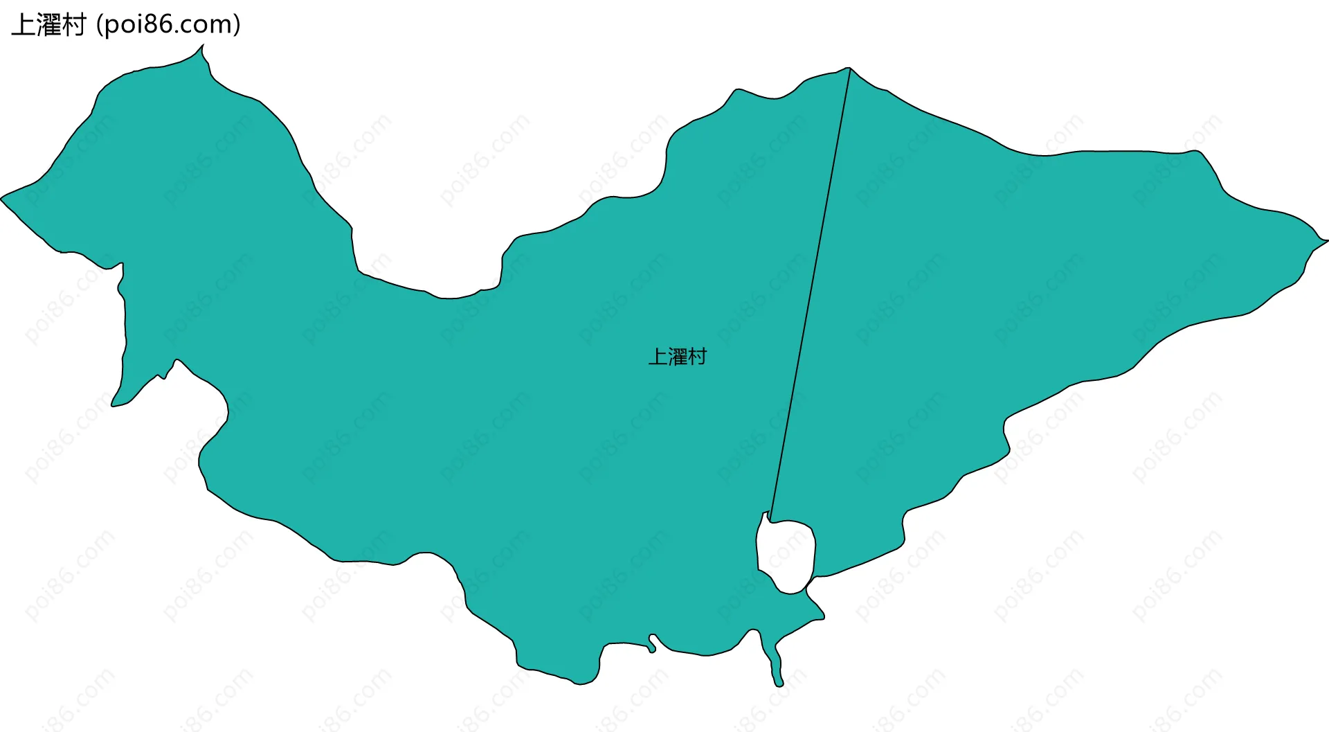 上濯村边界地图