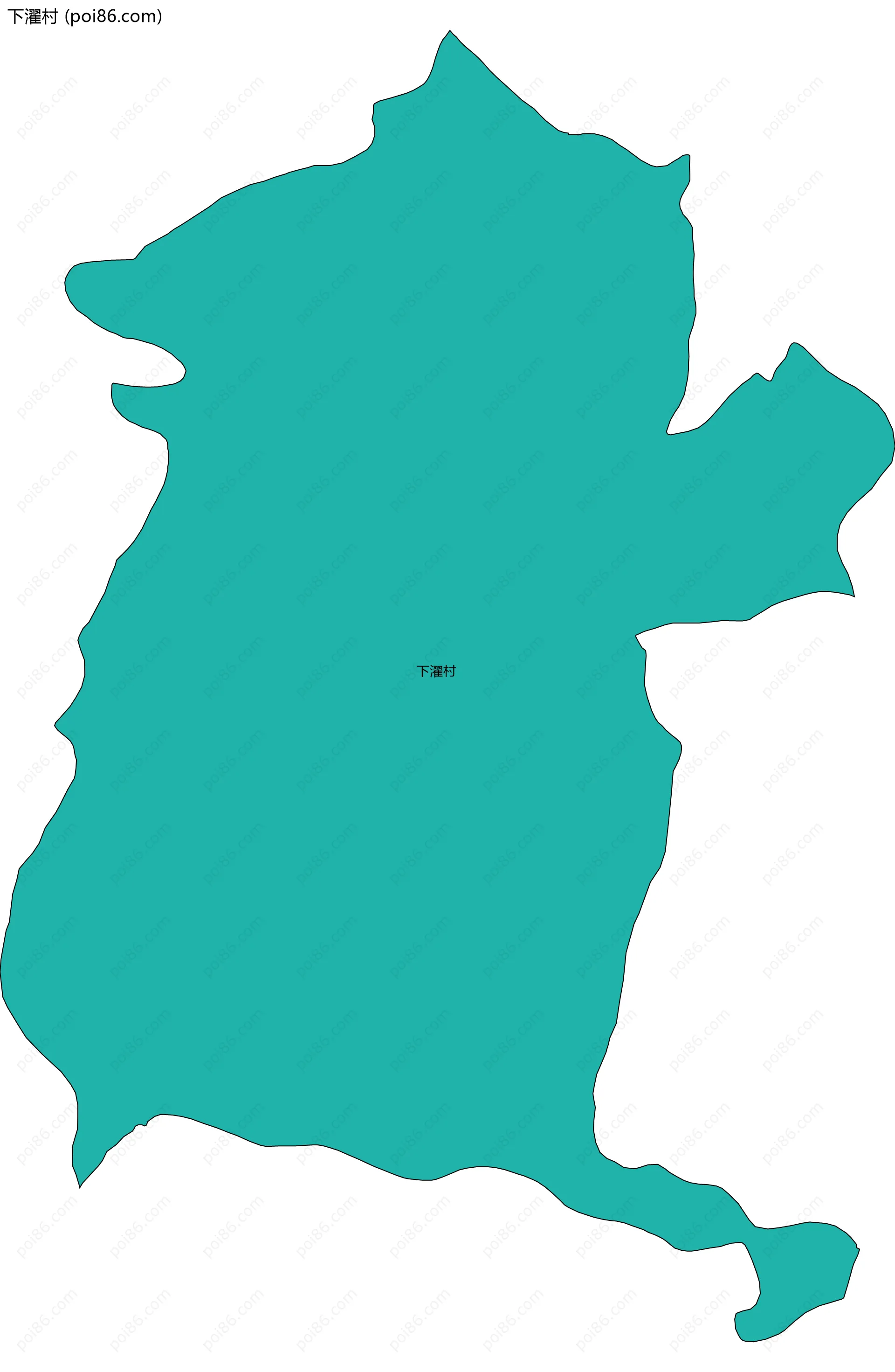 下濯村边界地图