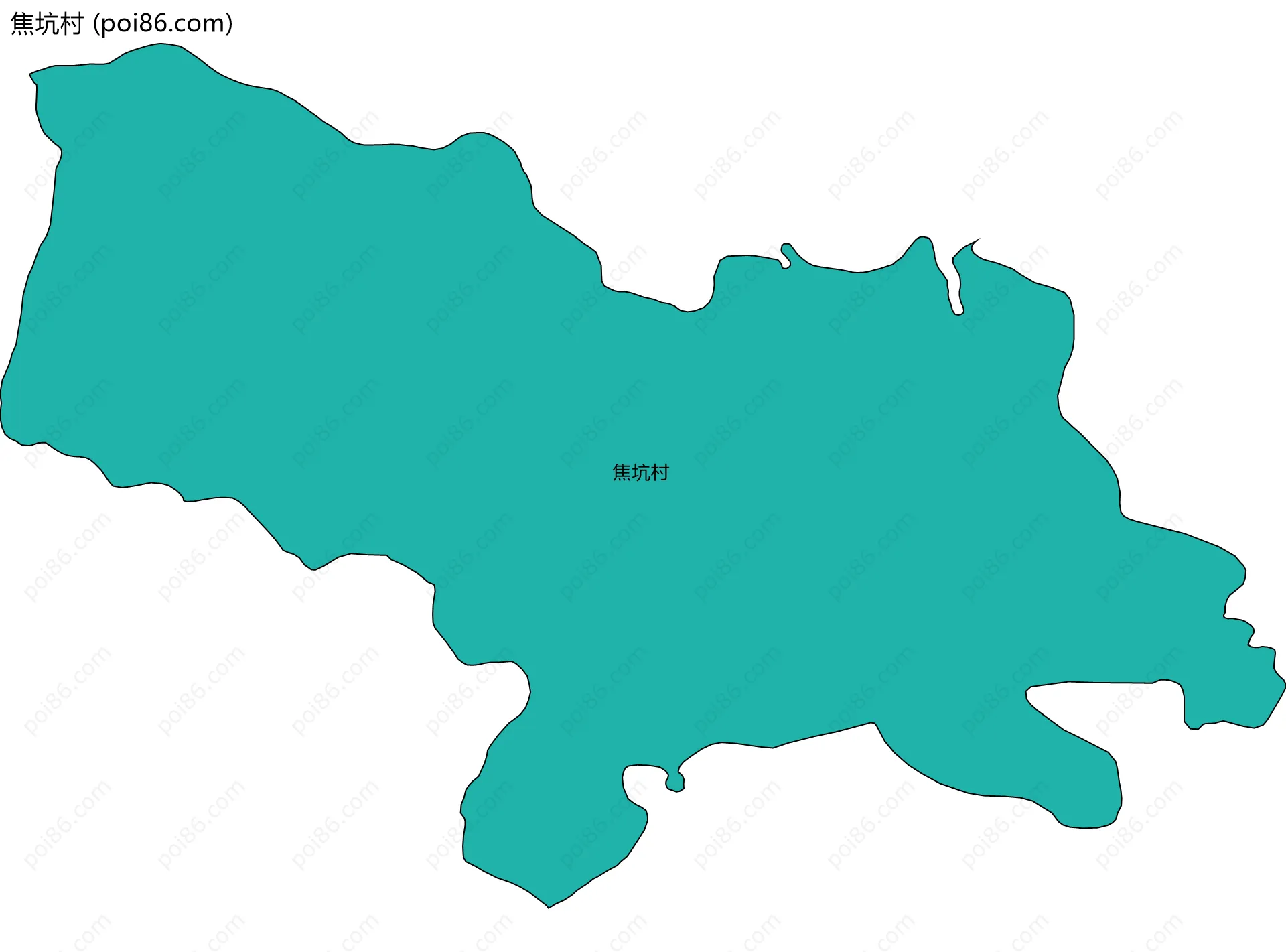 焦坑村边界地图