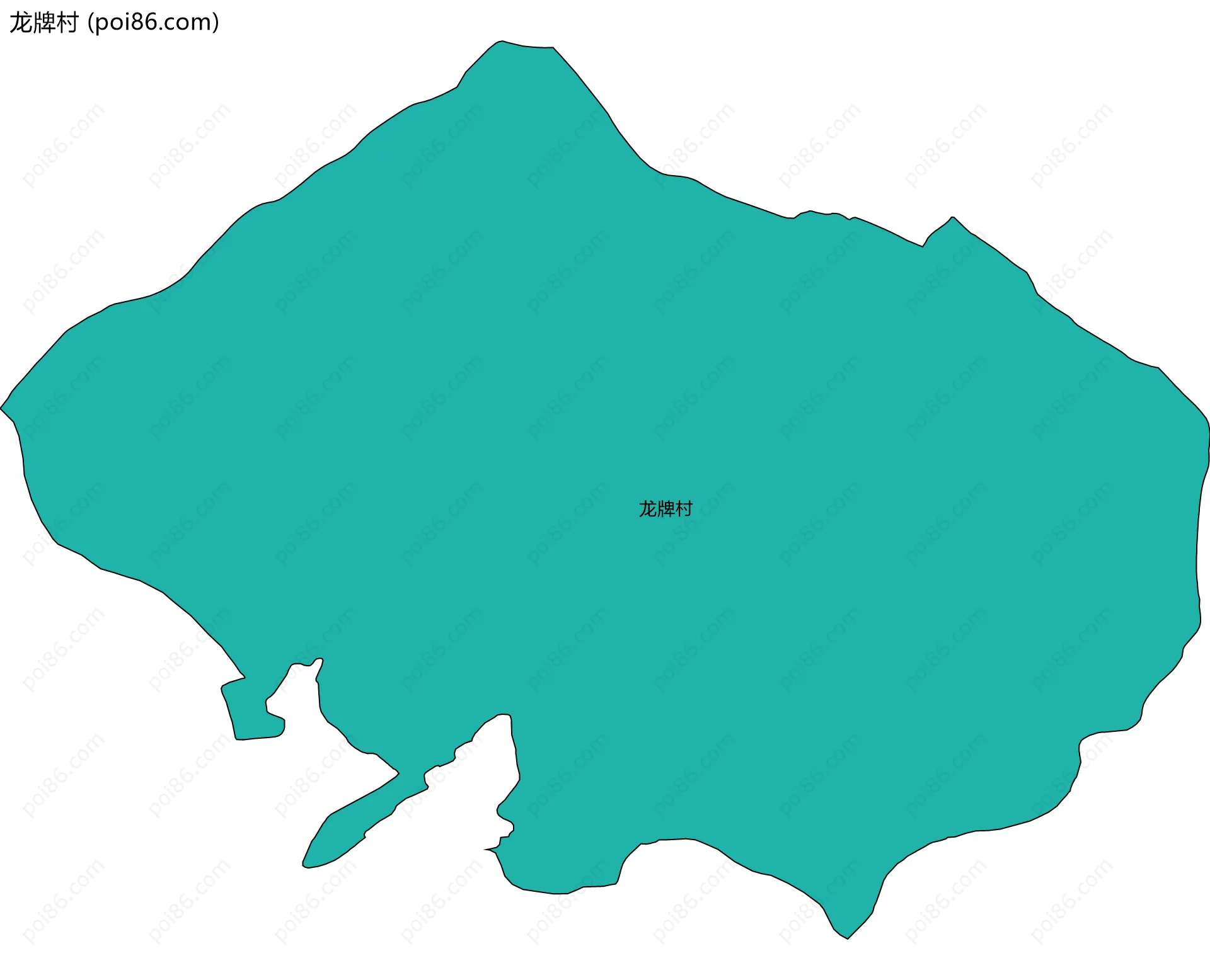 龙牌村边界地图