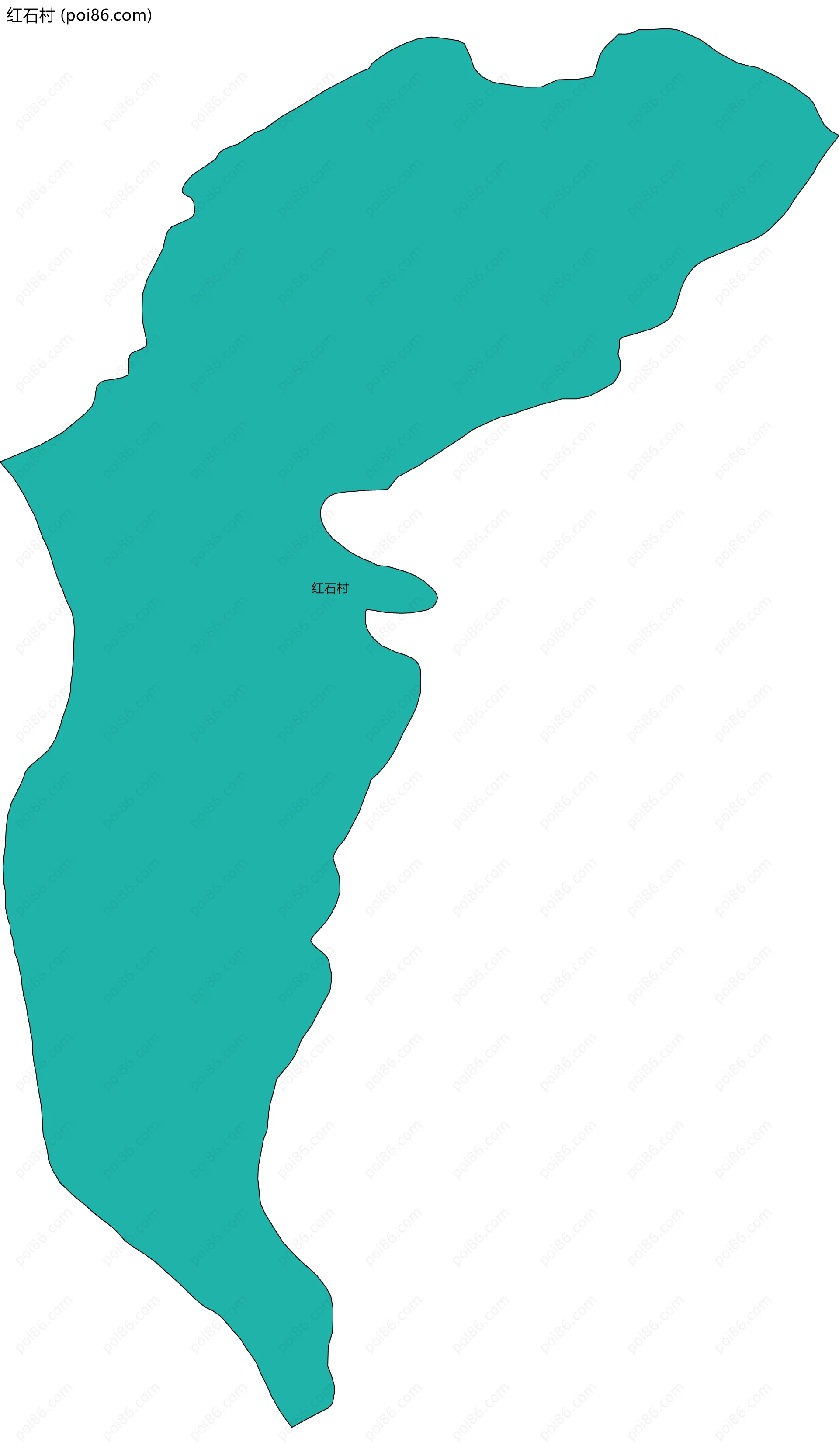 红石村边界地图