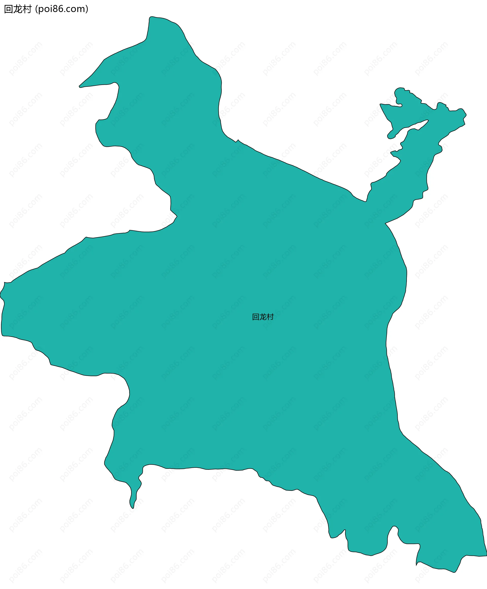 回龙村边界地图