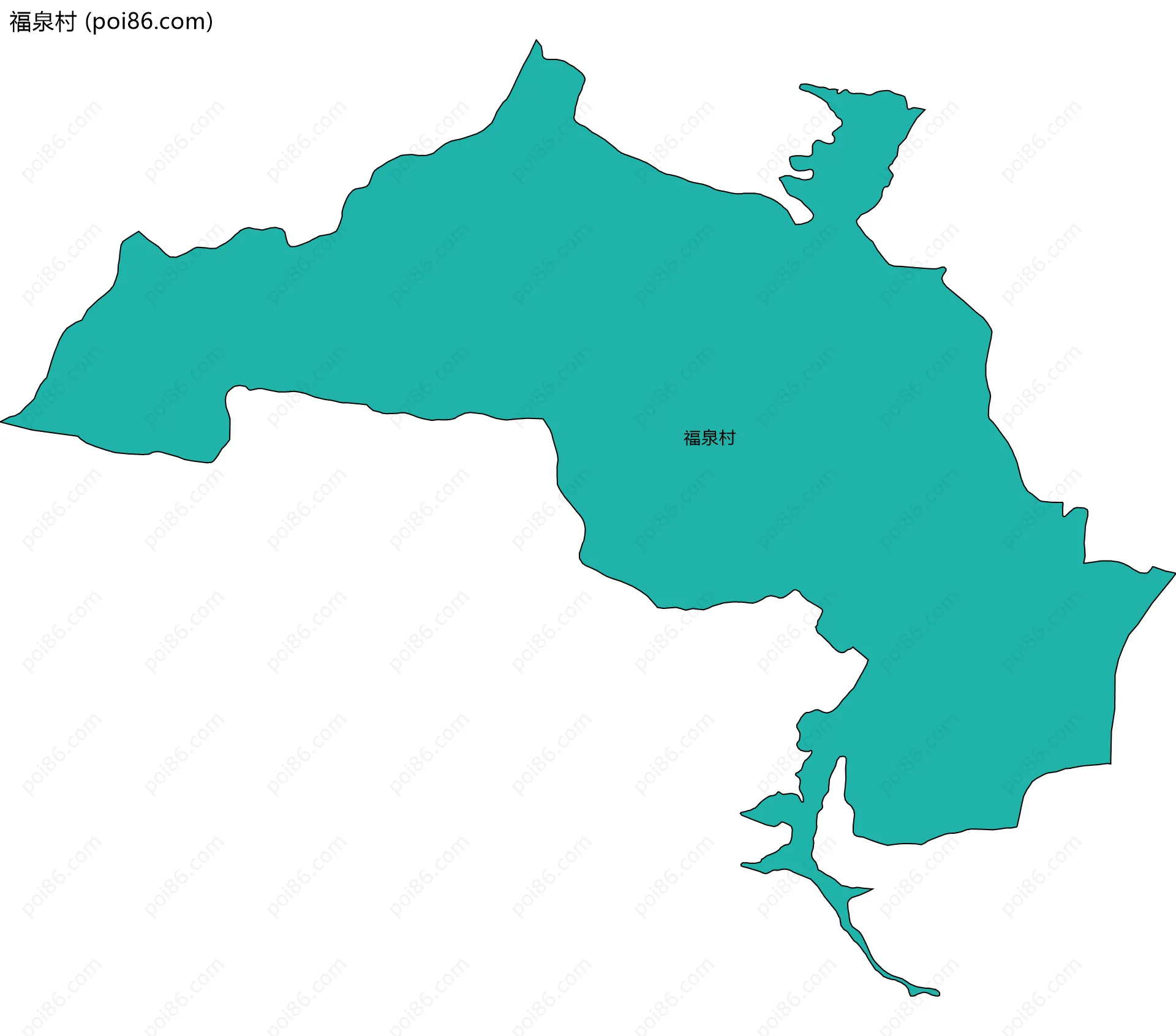 福泉村边界地图