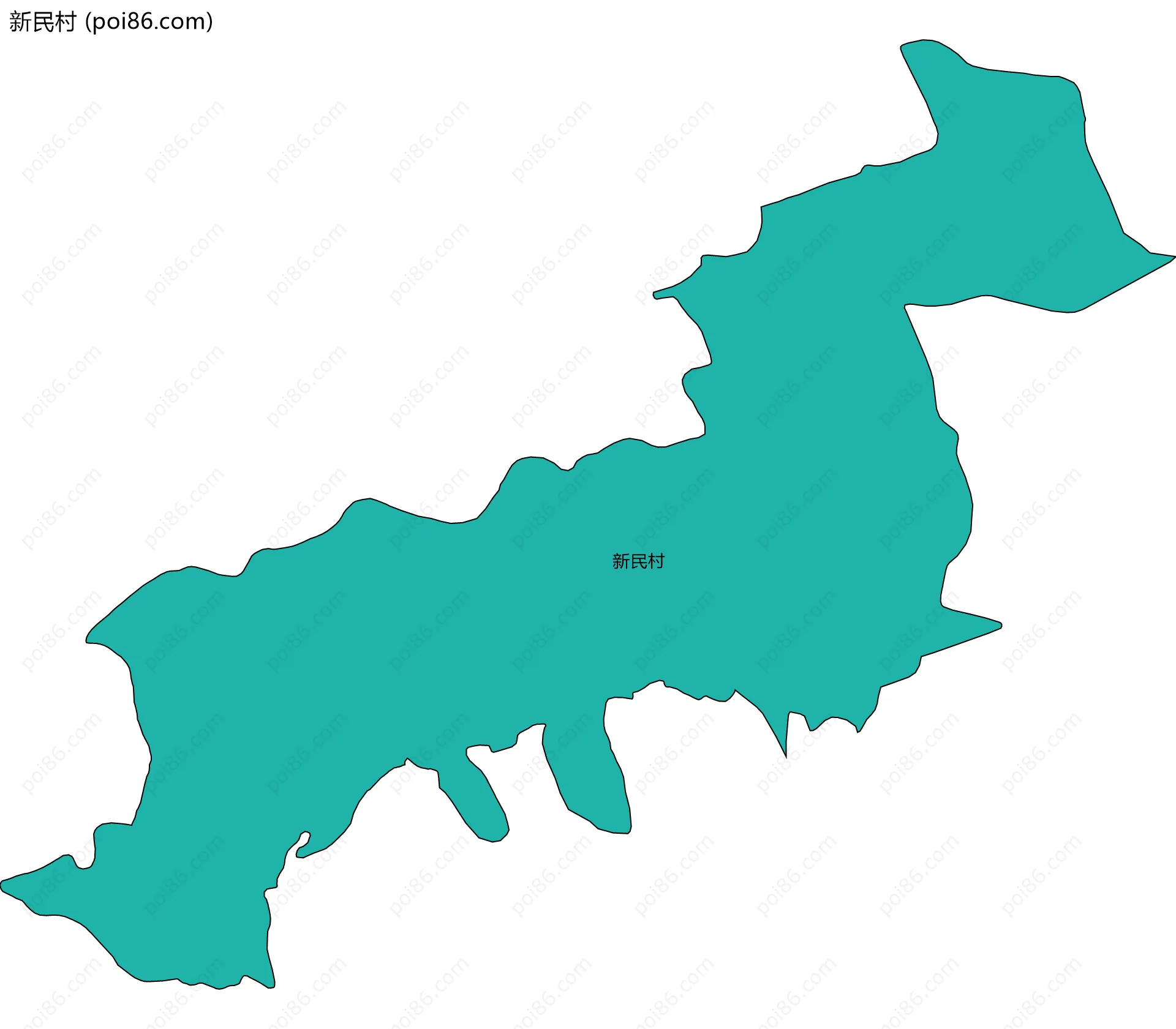 新民村边界地图