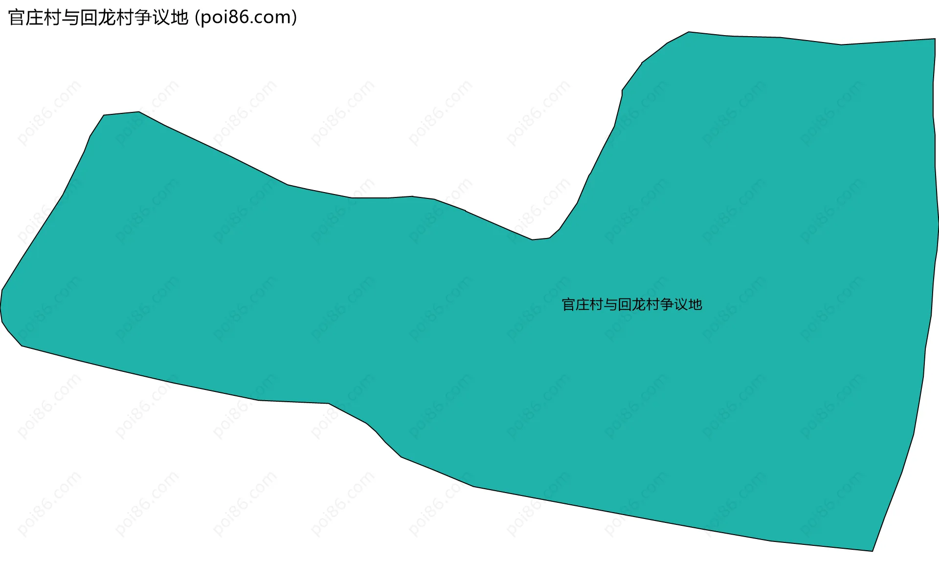 官庄村与回龙村争议地边界地图