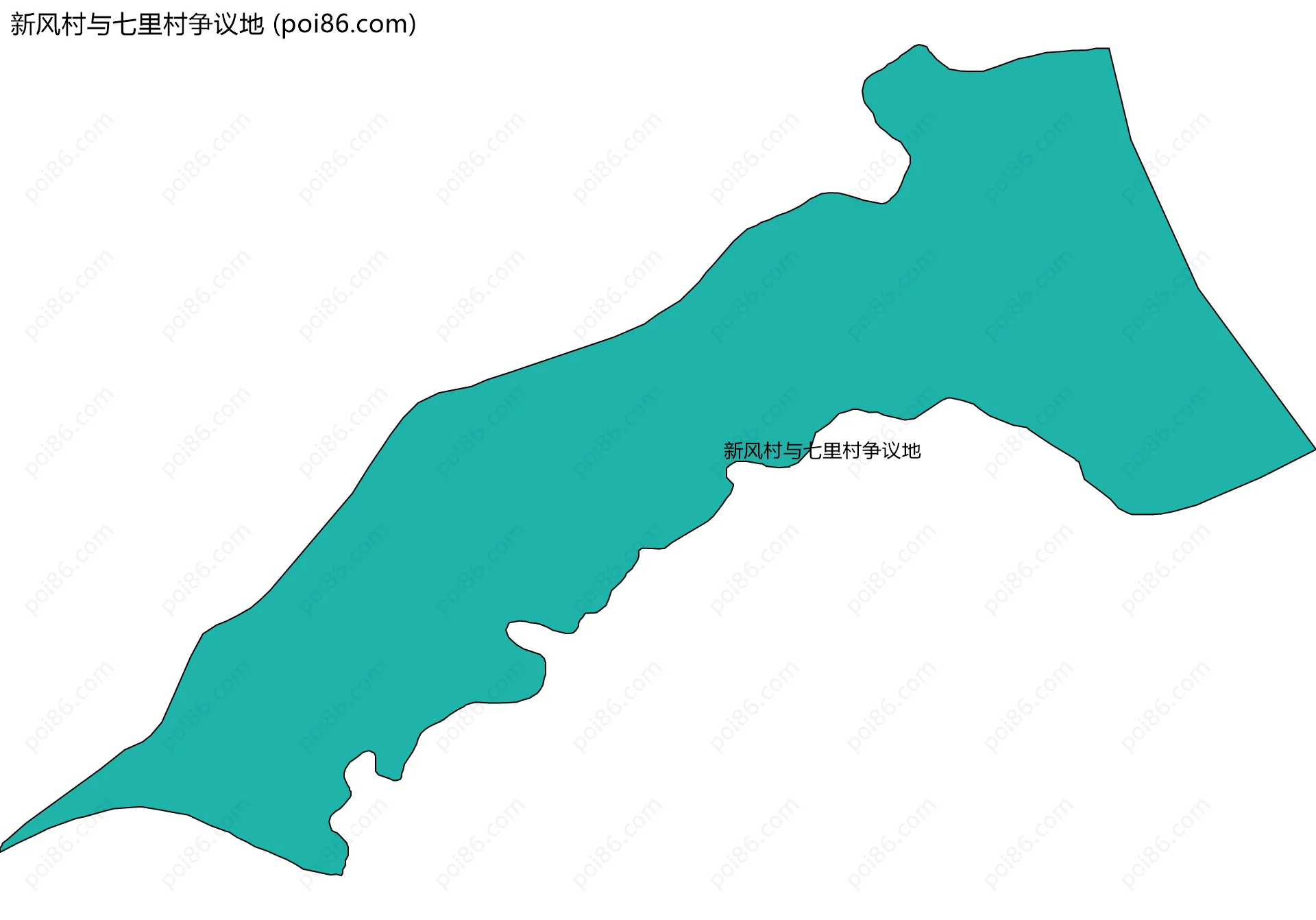新风村与七里村争议地边界地图