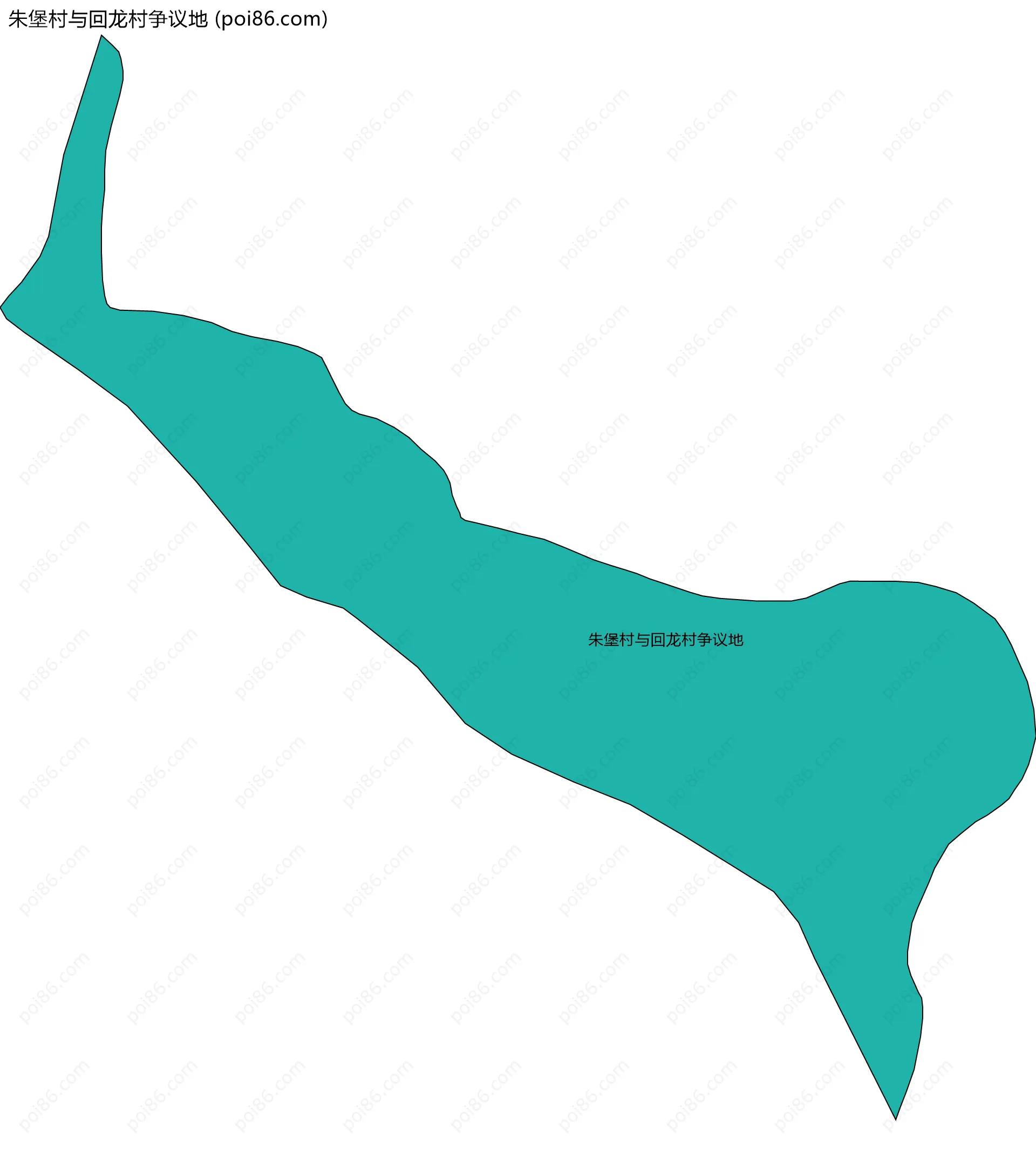 朱堡村与回龙村争议地边界地图