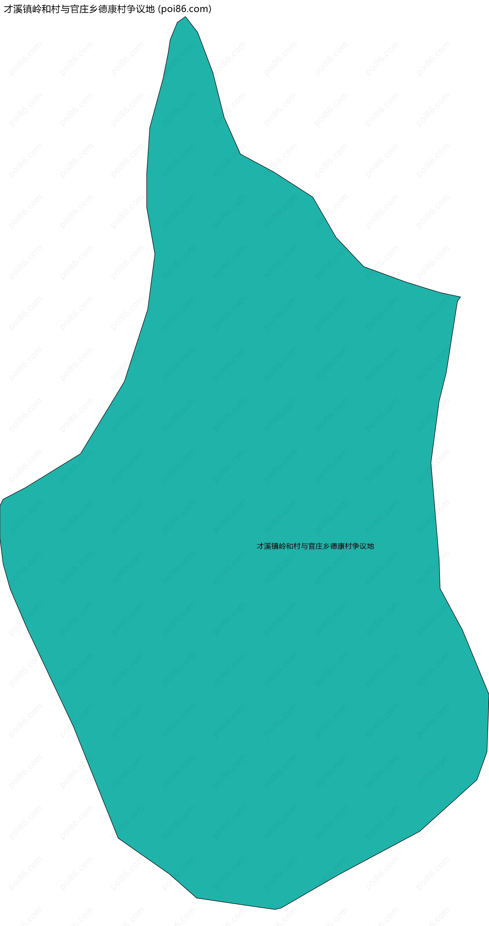 才溪镇岭和村与官庄乡德康村争议地边界地图