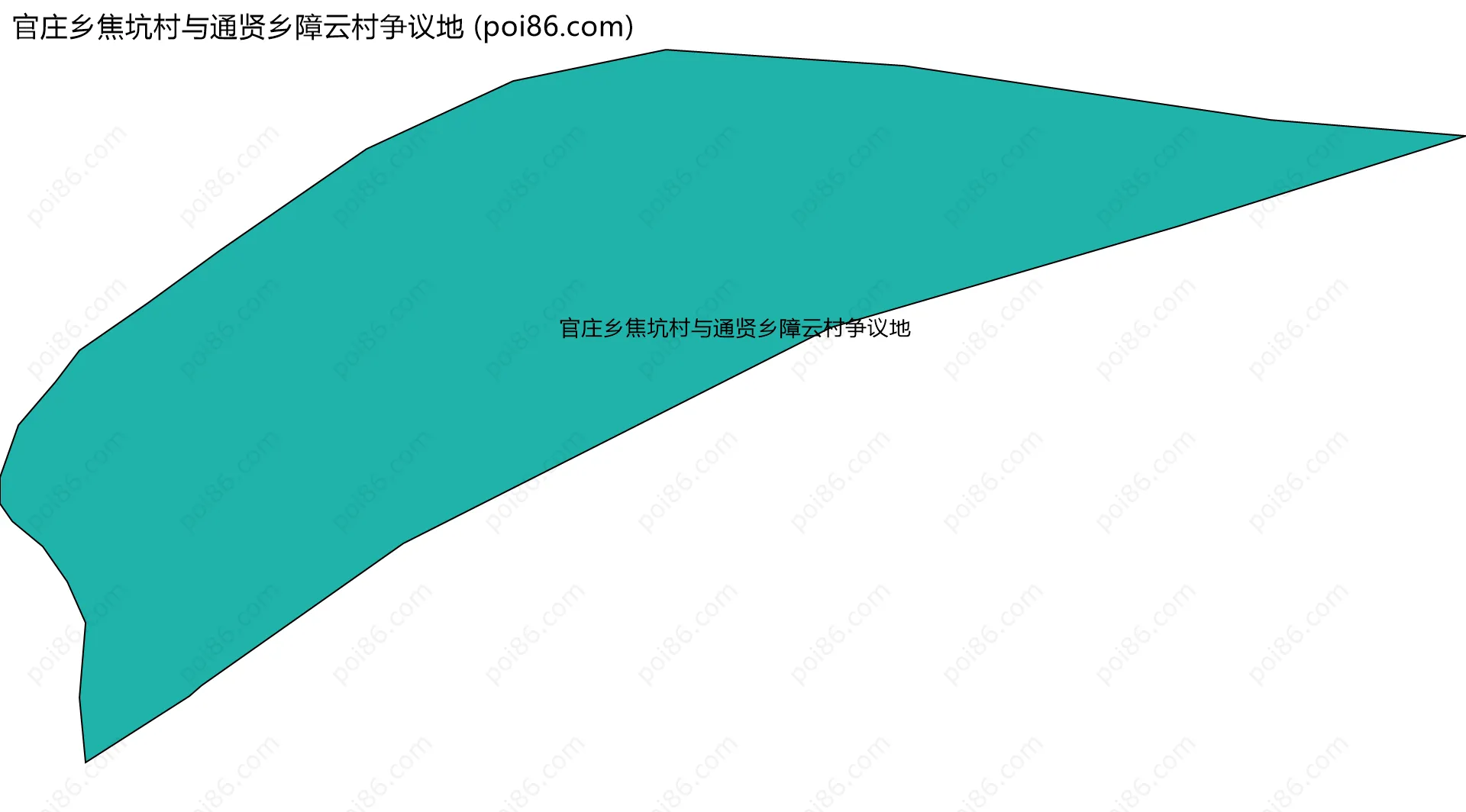 官庄乡焦坑村与通贤乡障云村争议地边界地图