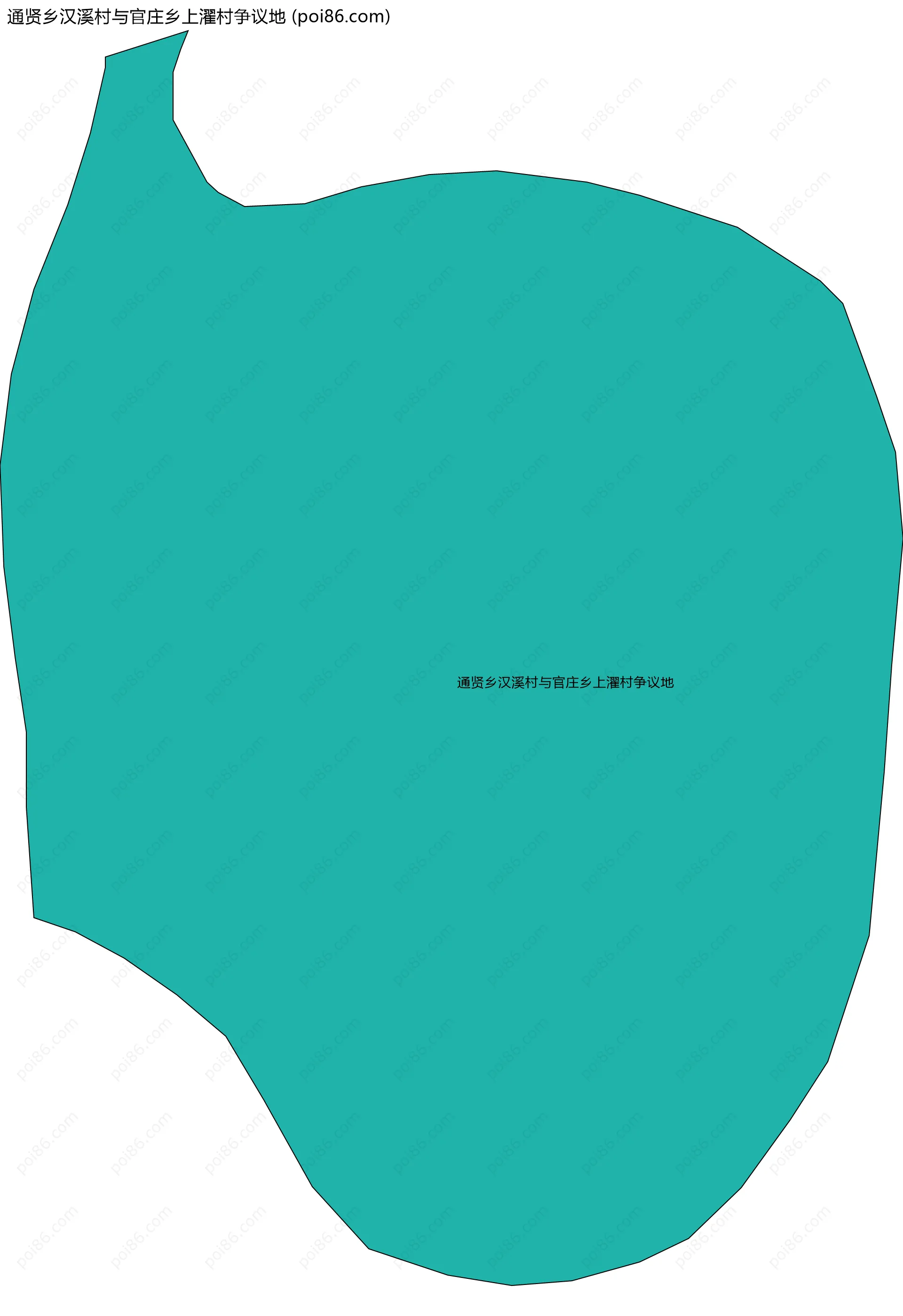 通贤乡汉溪村与官庄乡上濯村争议地边界地图