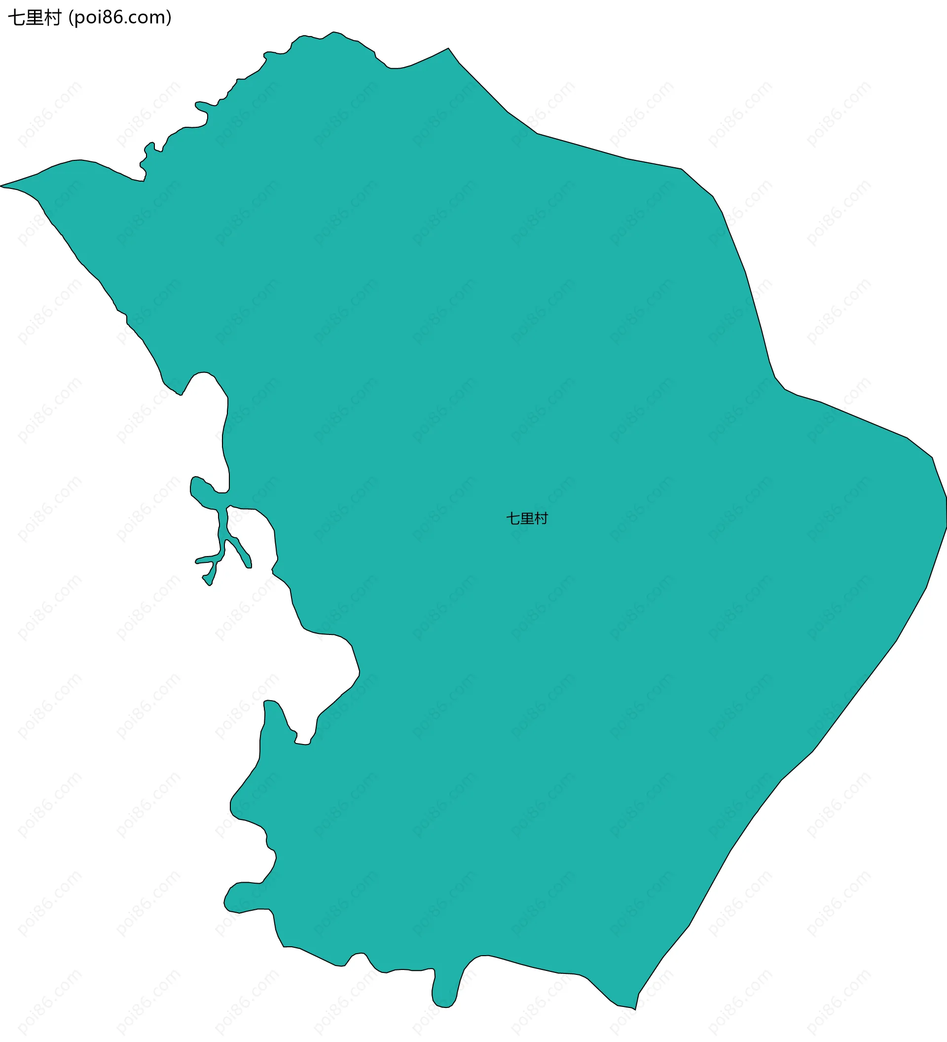 七里村边界地图