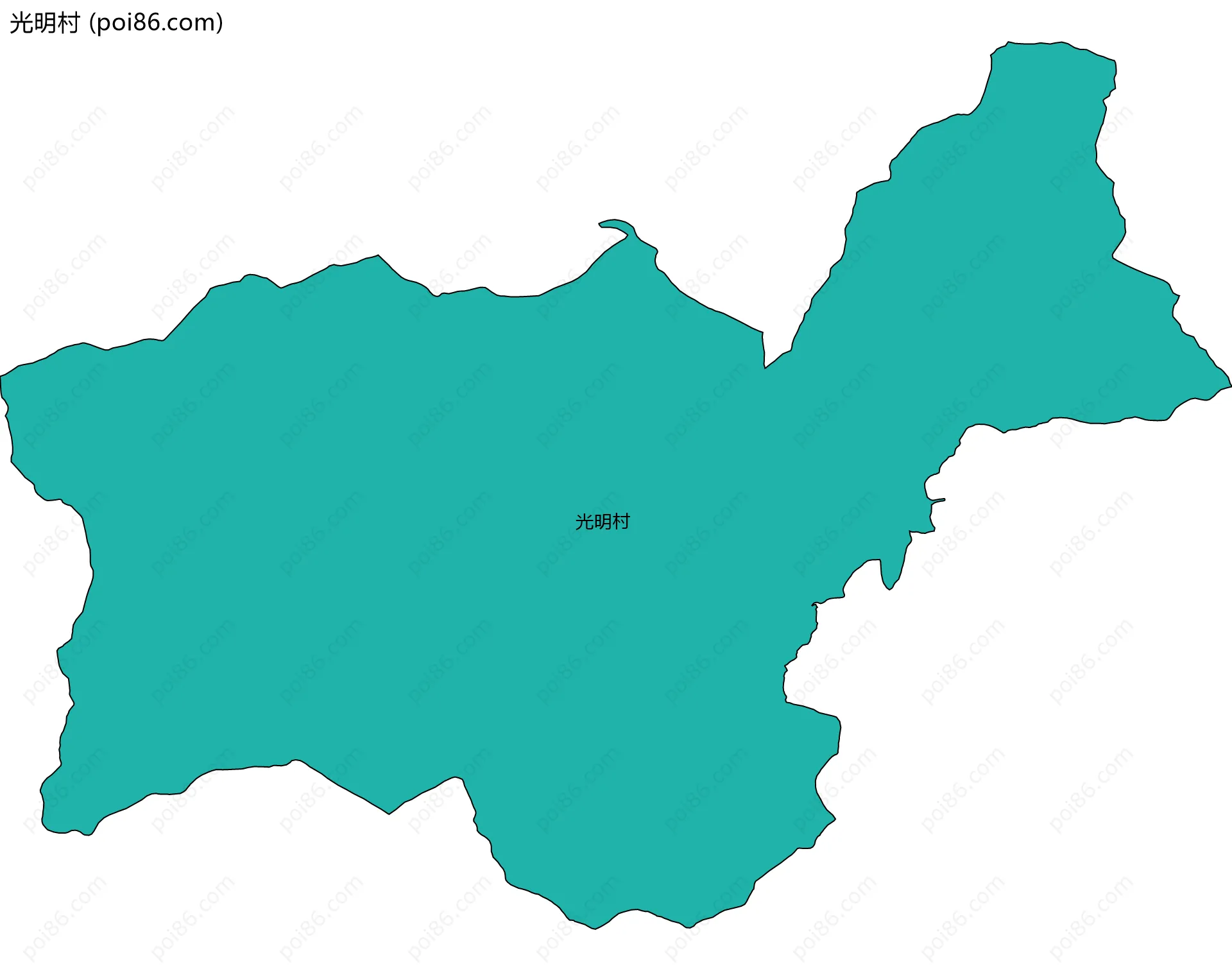 光明村边界地图