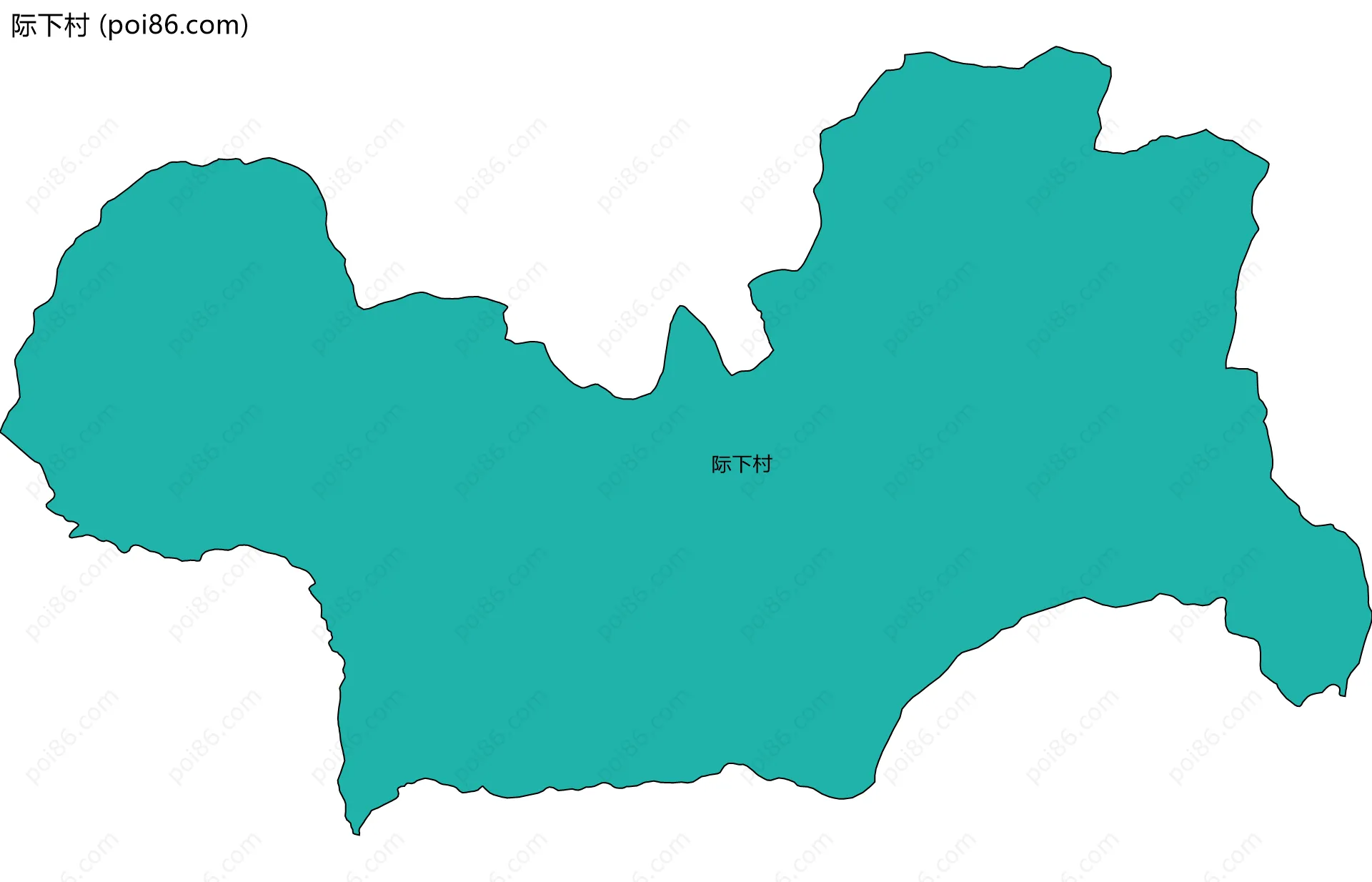 际下村边界地图