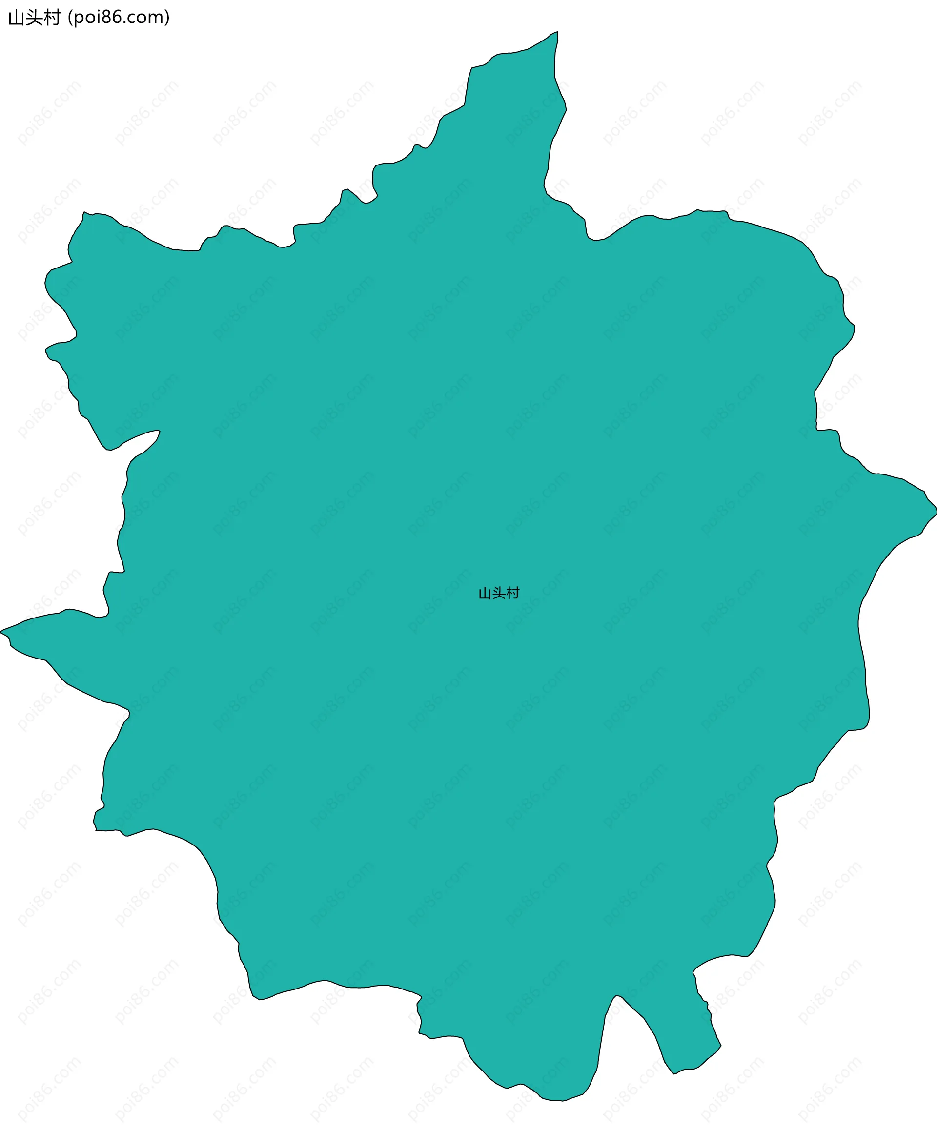 山头村边界地图
