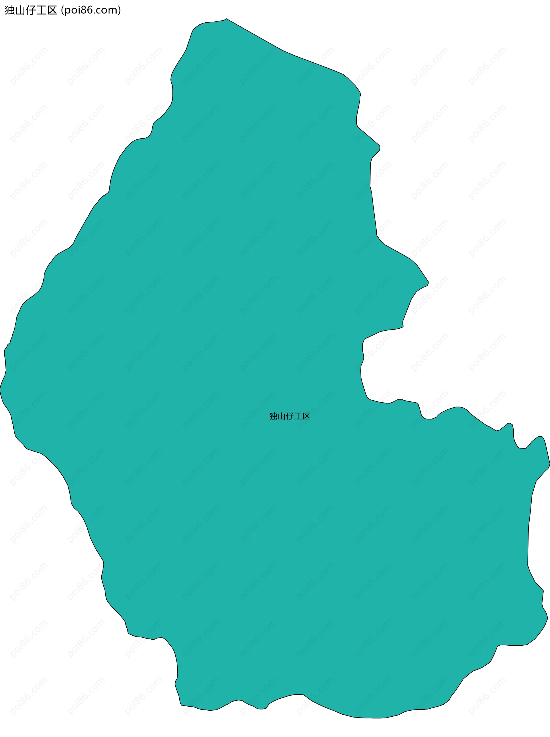 独山仔工区边界地图