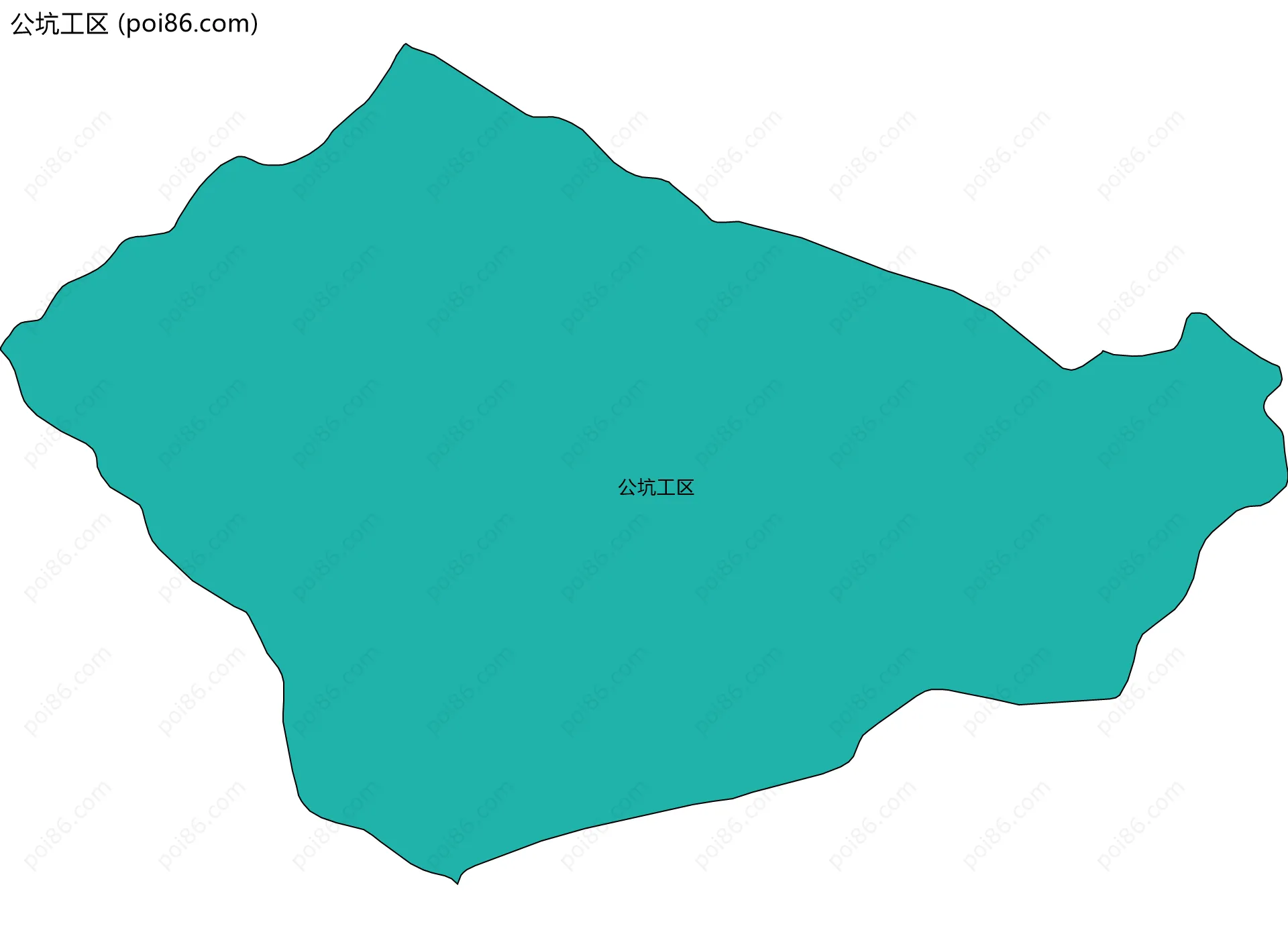 公坑工区边界地图