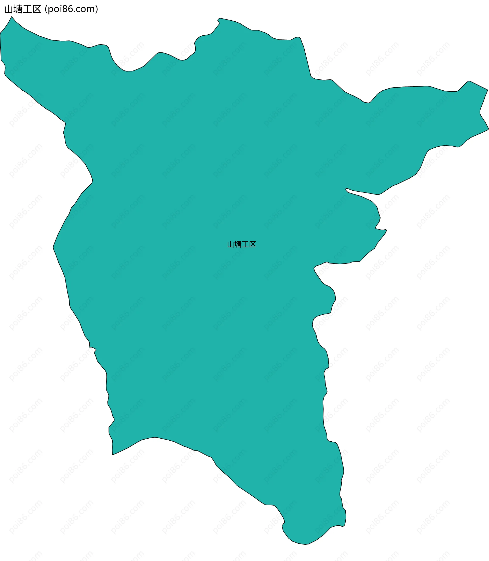 山塘工区边界地图