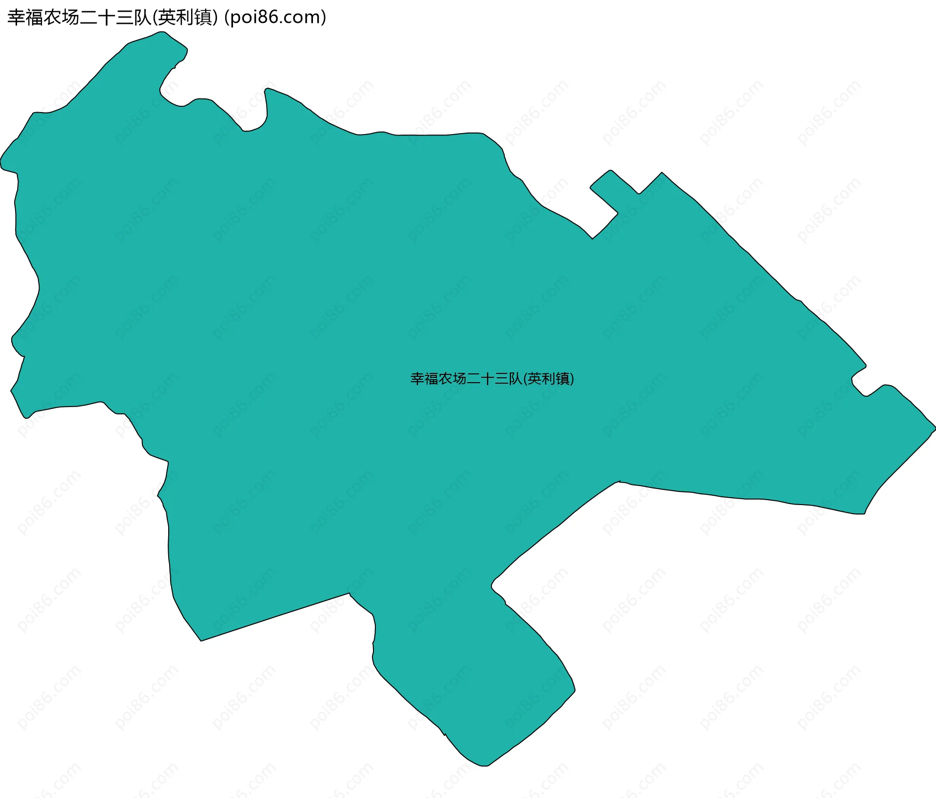幸福农场二十三队(英利镇)边界地图