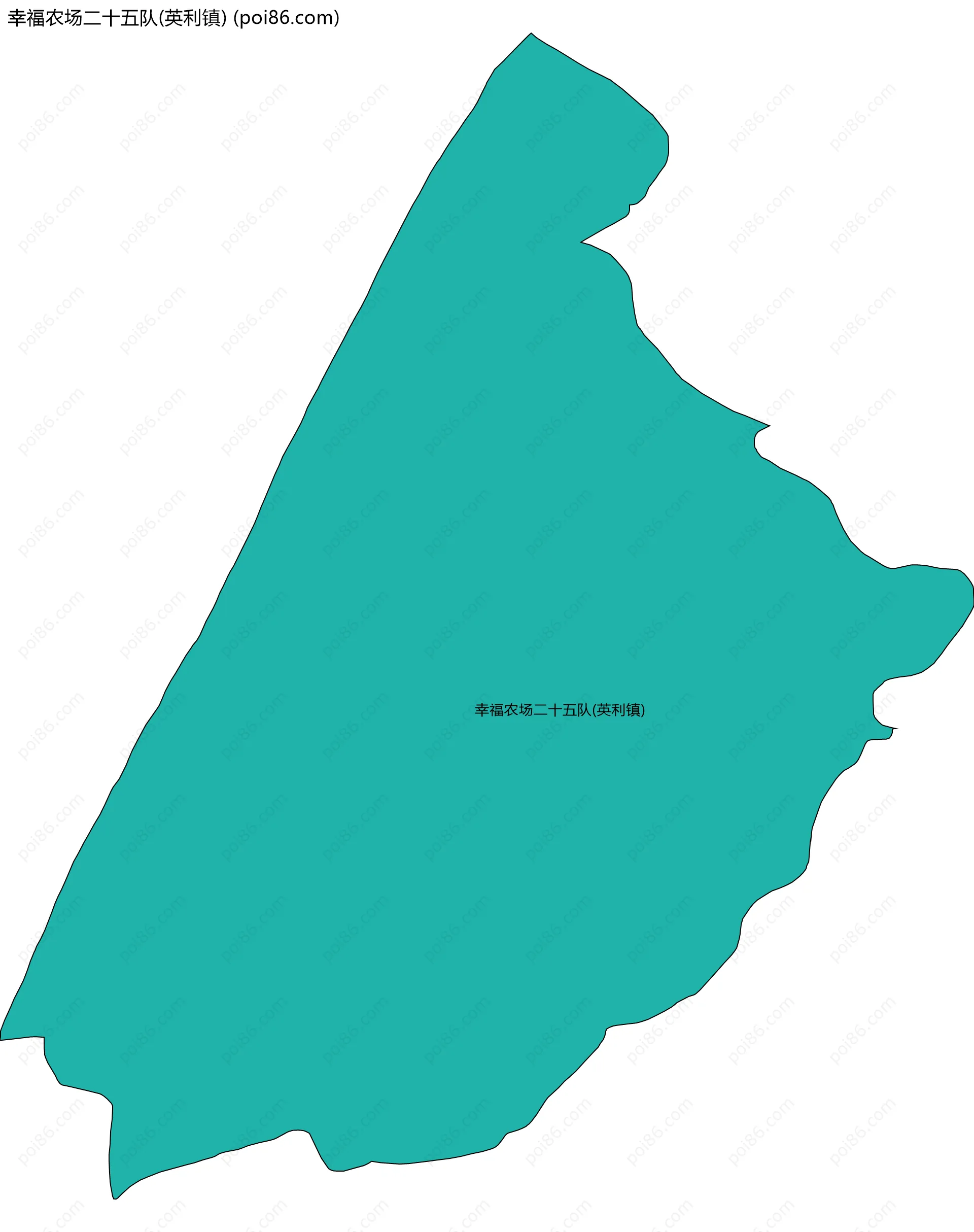 幸福农场二十五队(英利镇)边界地图